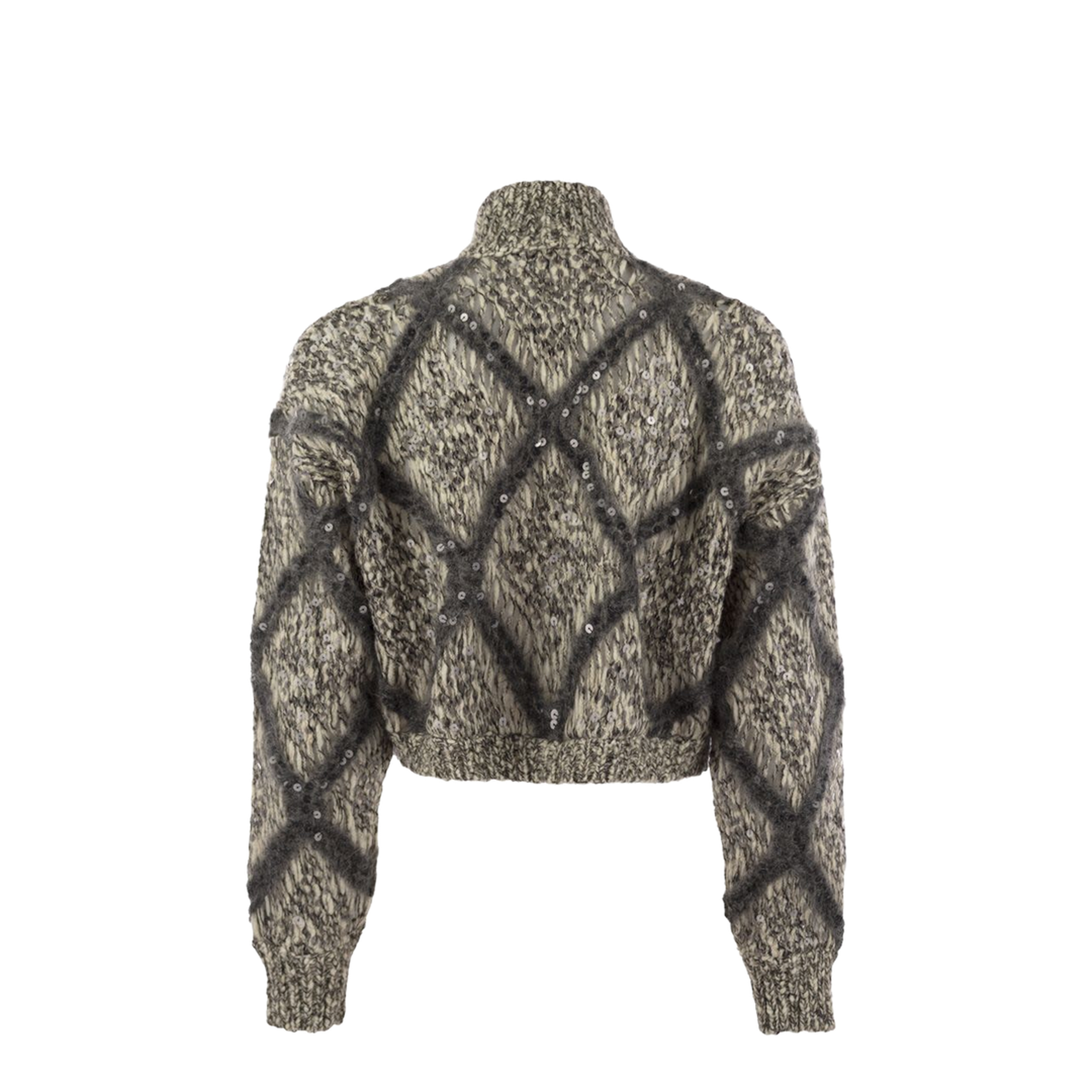 Knitted Wool Blend Cardigan