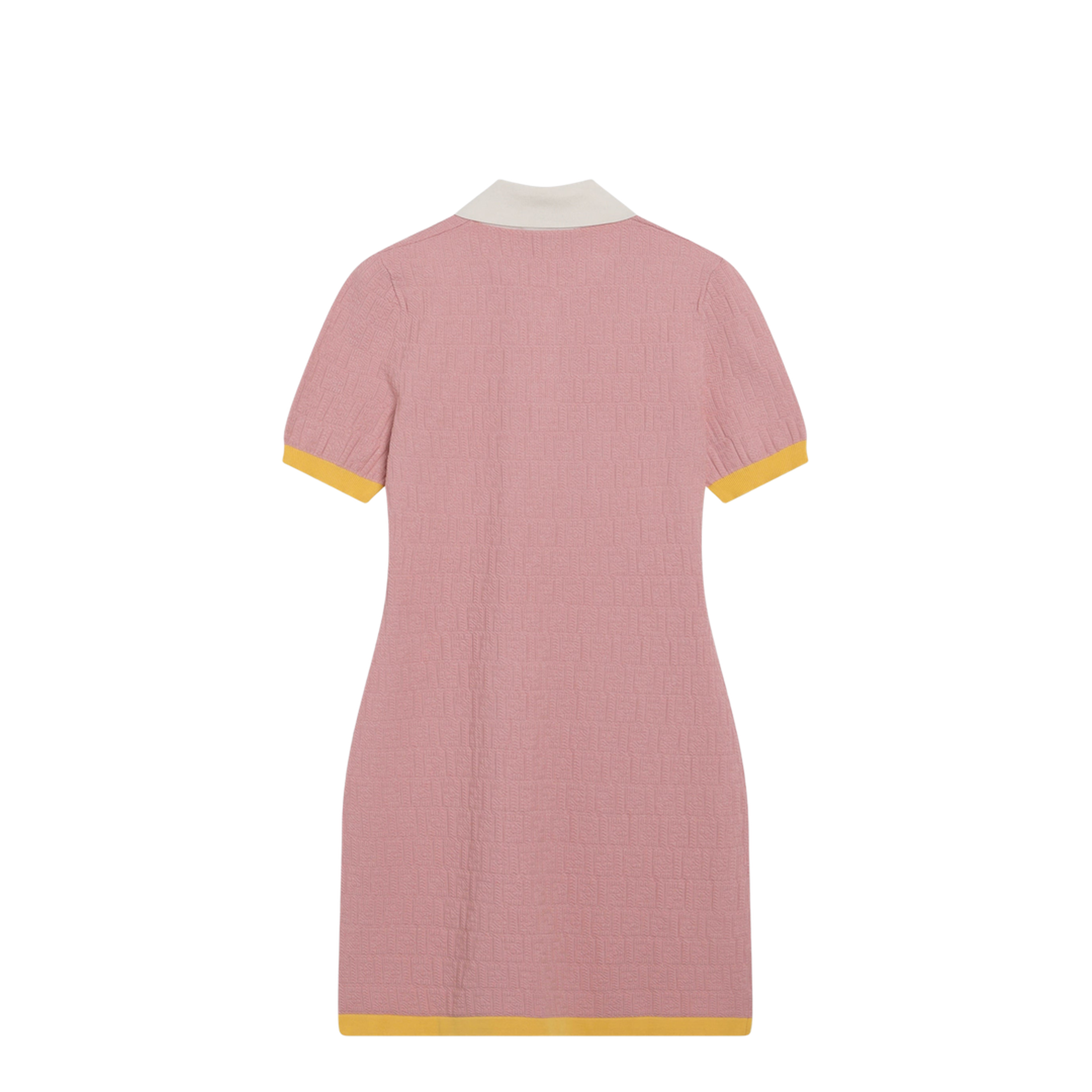 Pink Polo Dress with FF Jacquard
