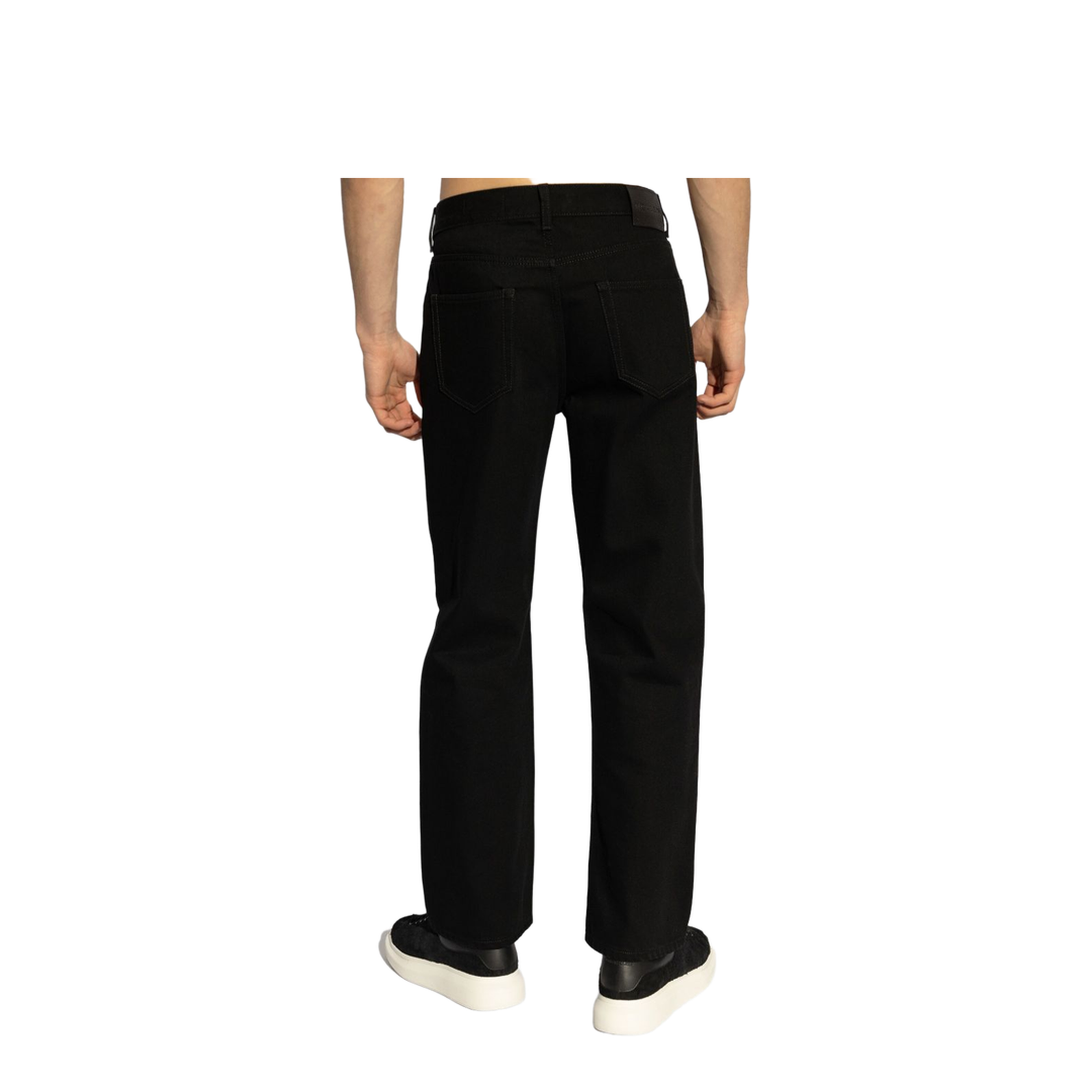 Black Straight Leg Denim Jeans