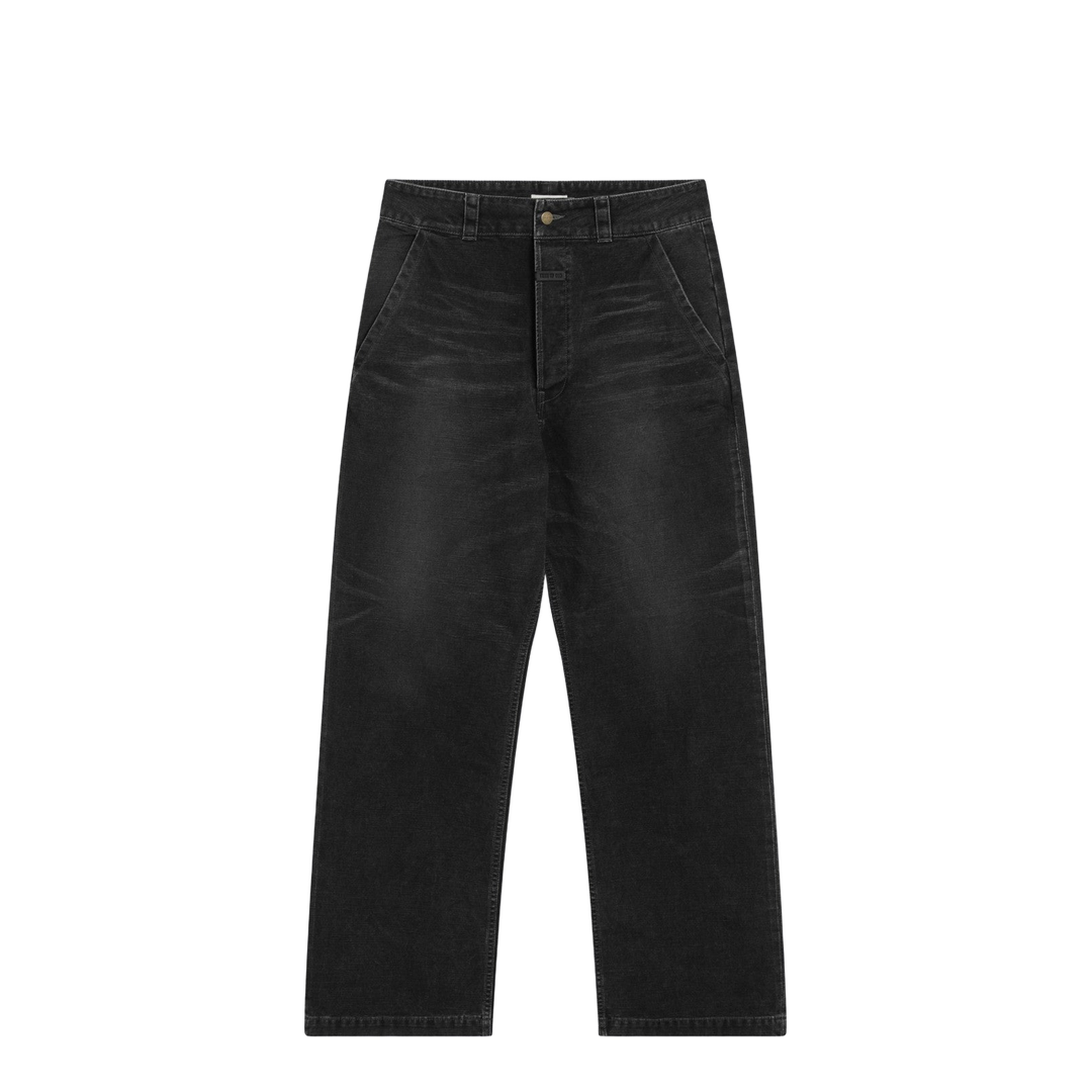 Washed Black Canvas Utility Pant