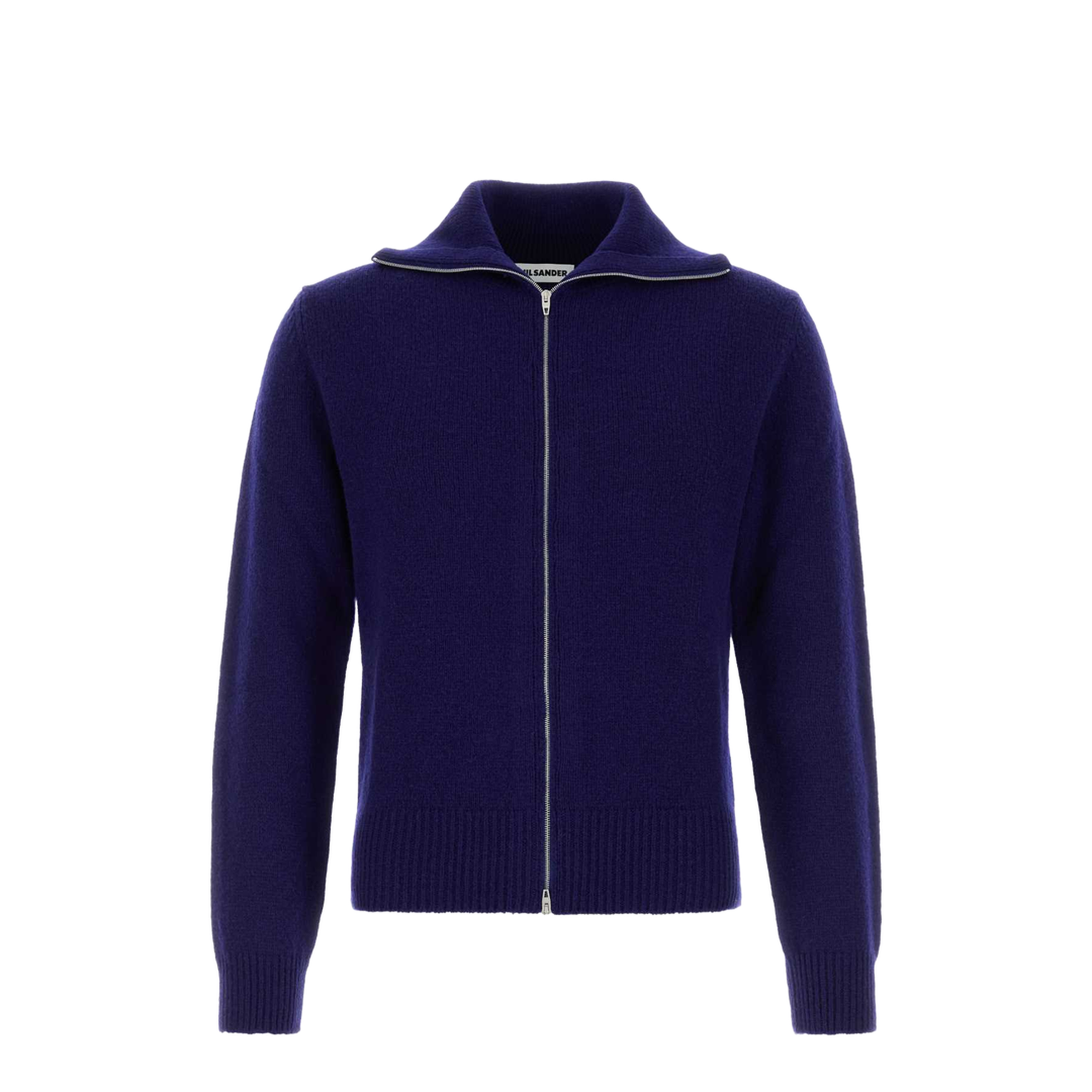 Blue Wool Blend Cardigan