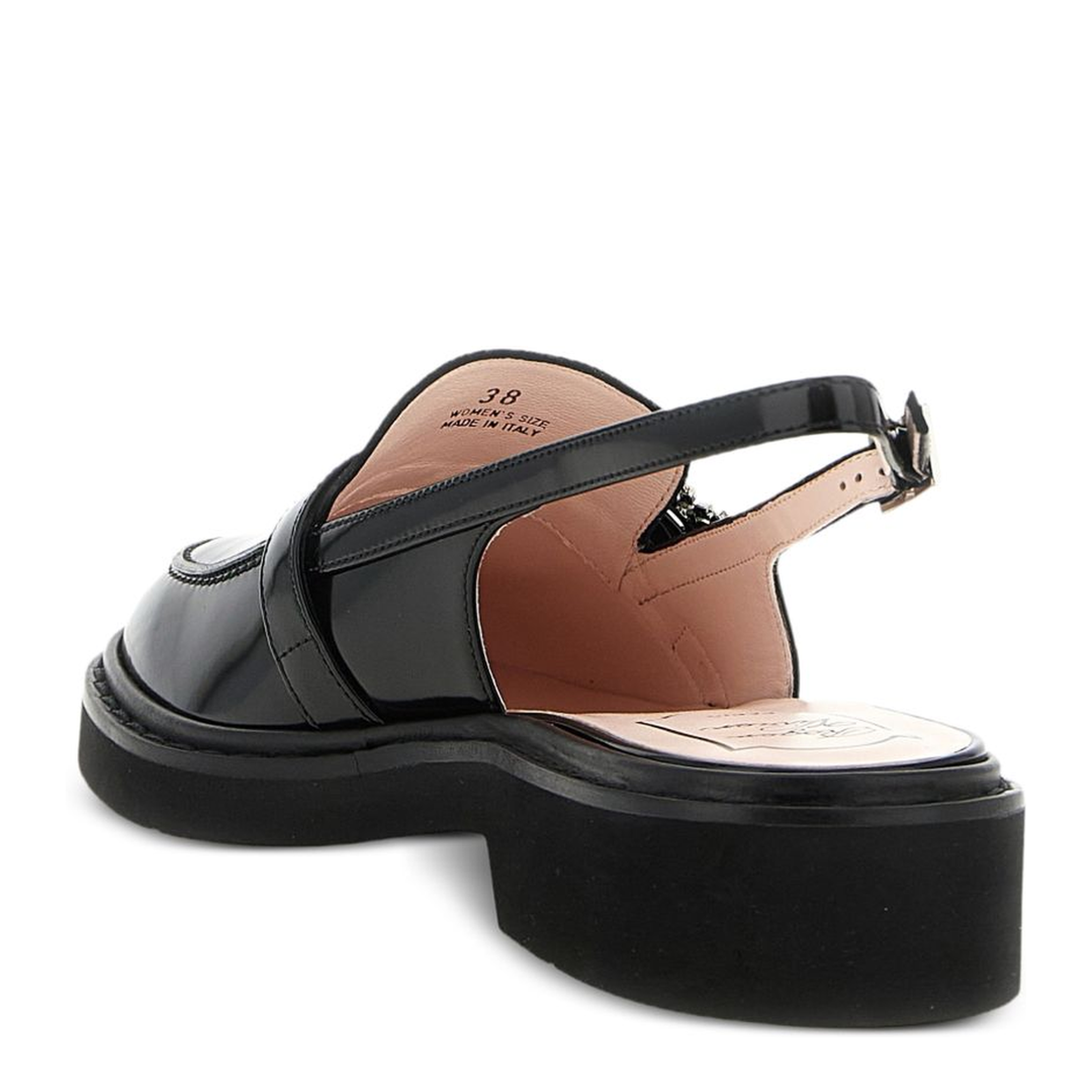 Rangers Black Slingback Loafers