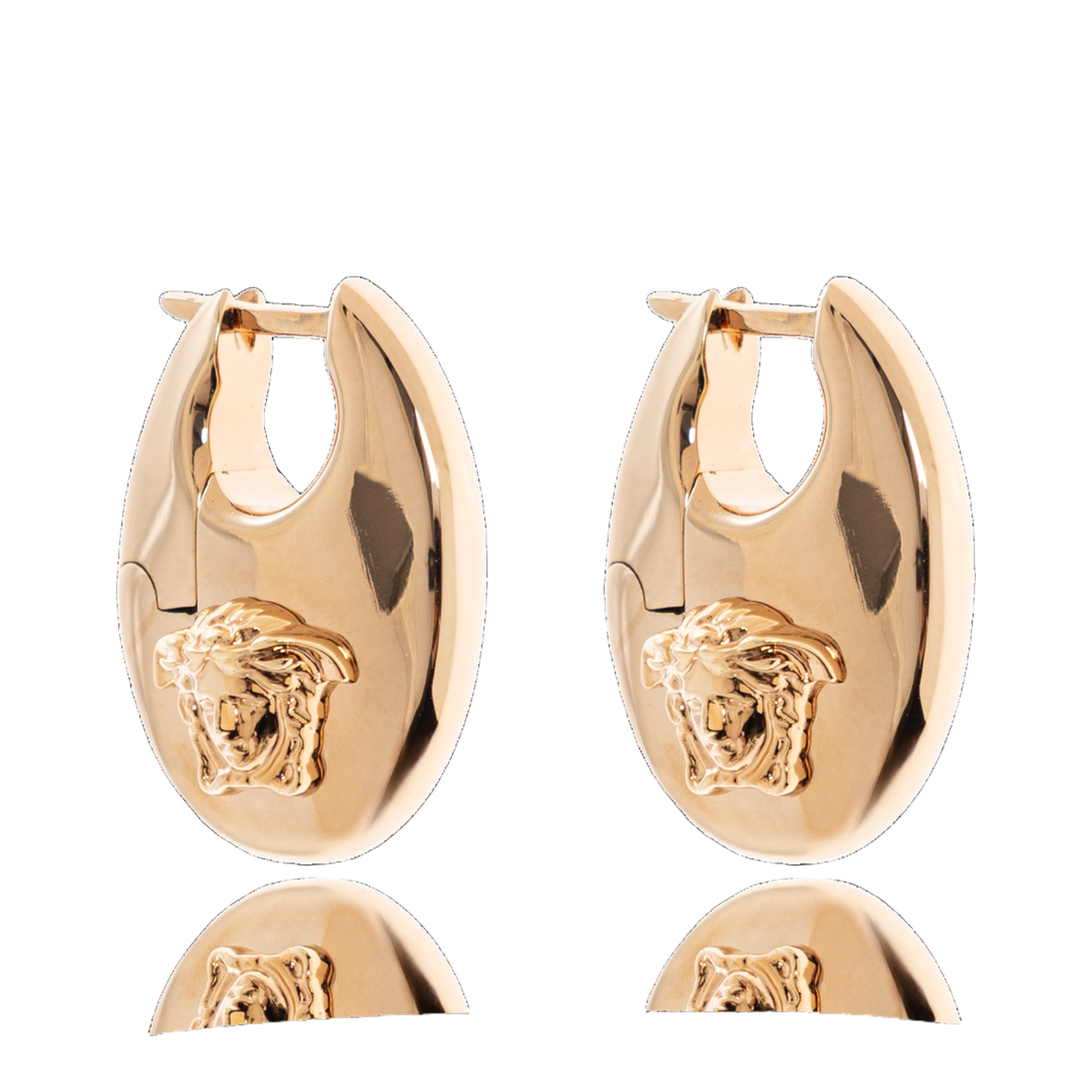 Gold Metal Hoop Earrings