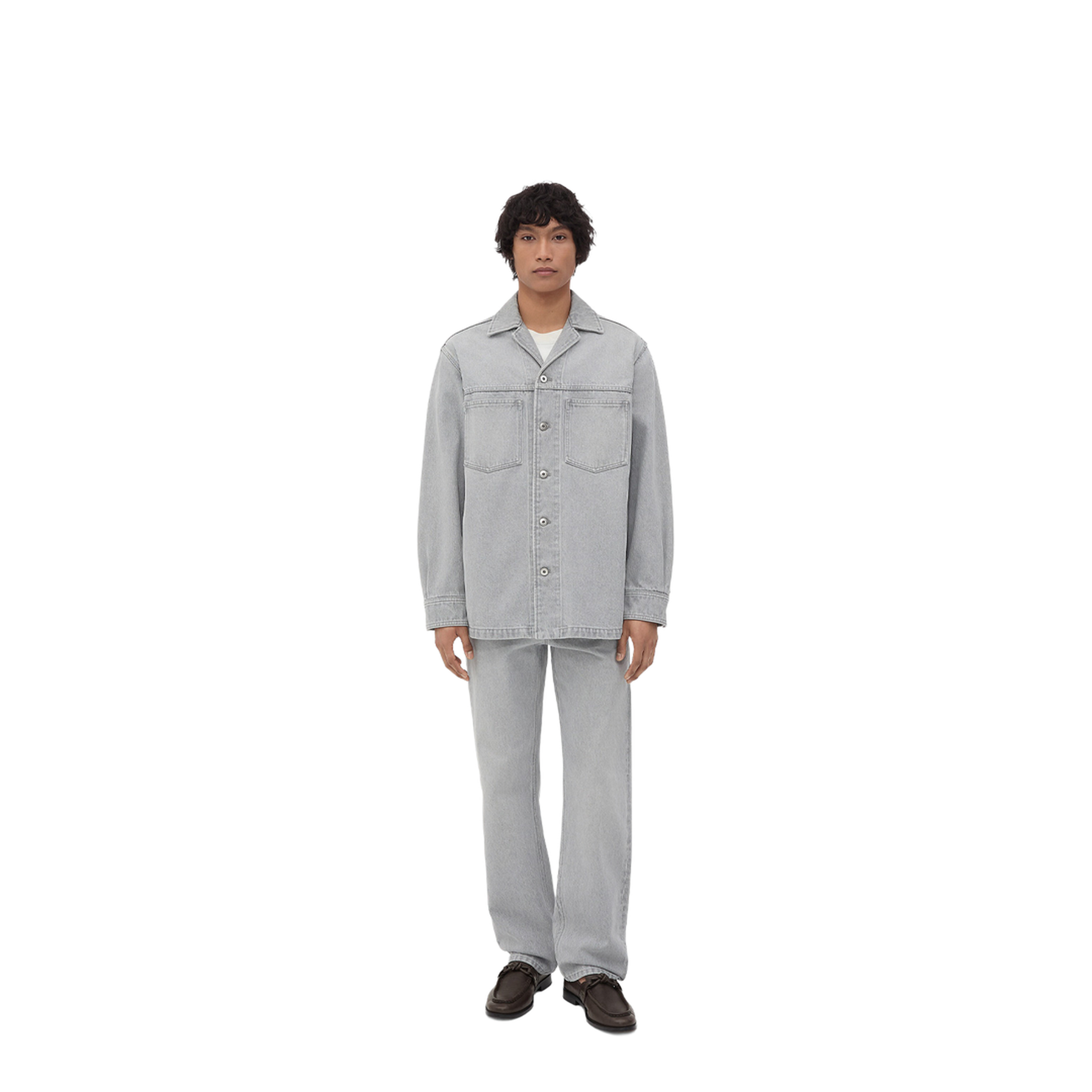 MAYFEYR - Bottega Veneta - Light Grey Washed Denim Shirt - 802371V4LP0