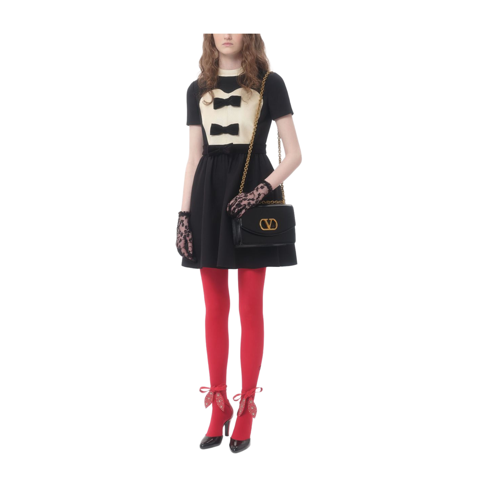 Black Dress with Bow Detailing