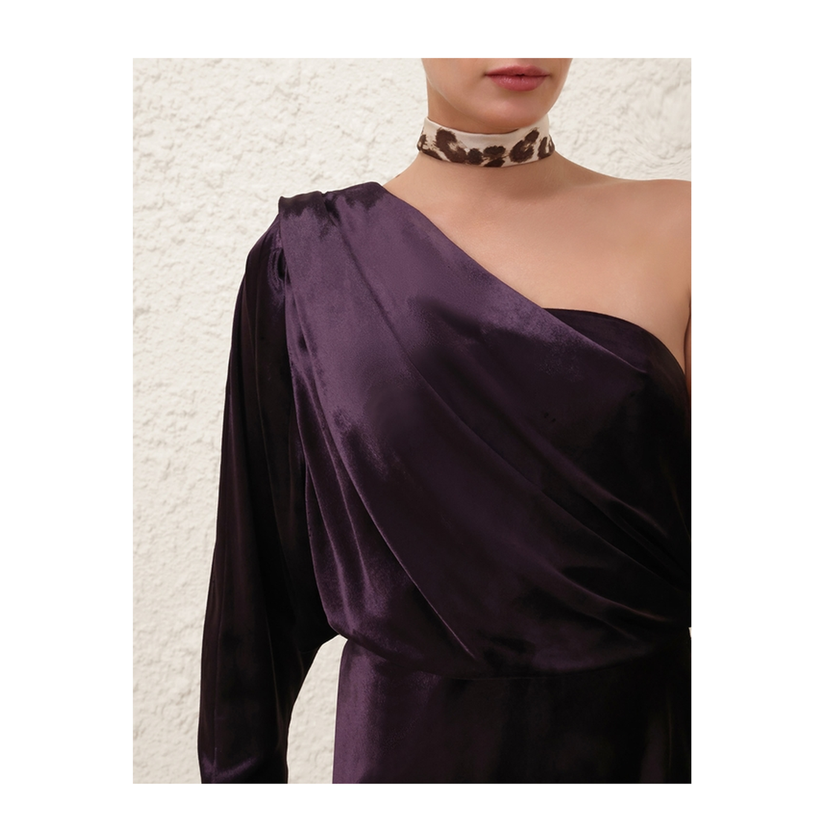 Asymmetrical Evening Dress Illustration
