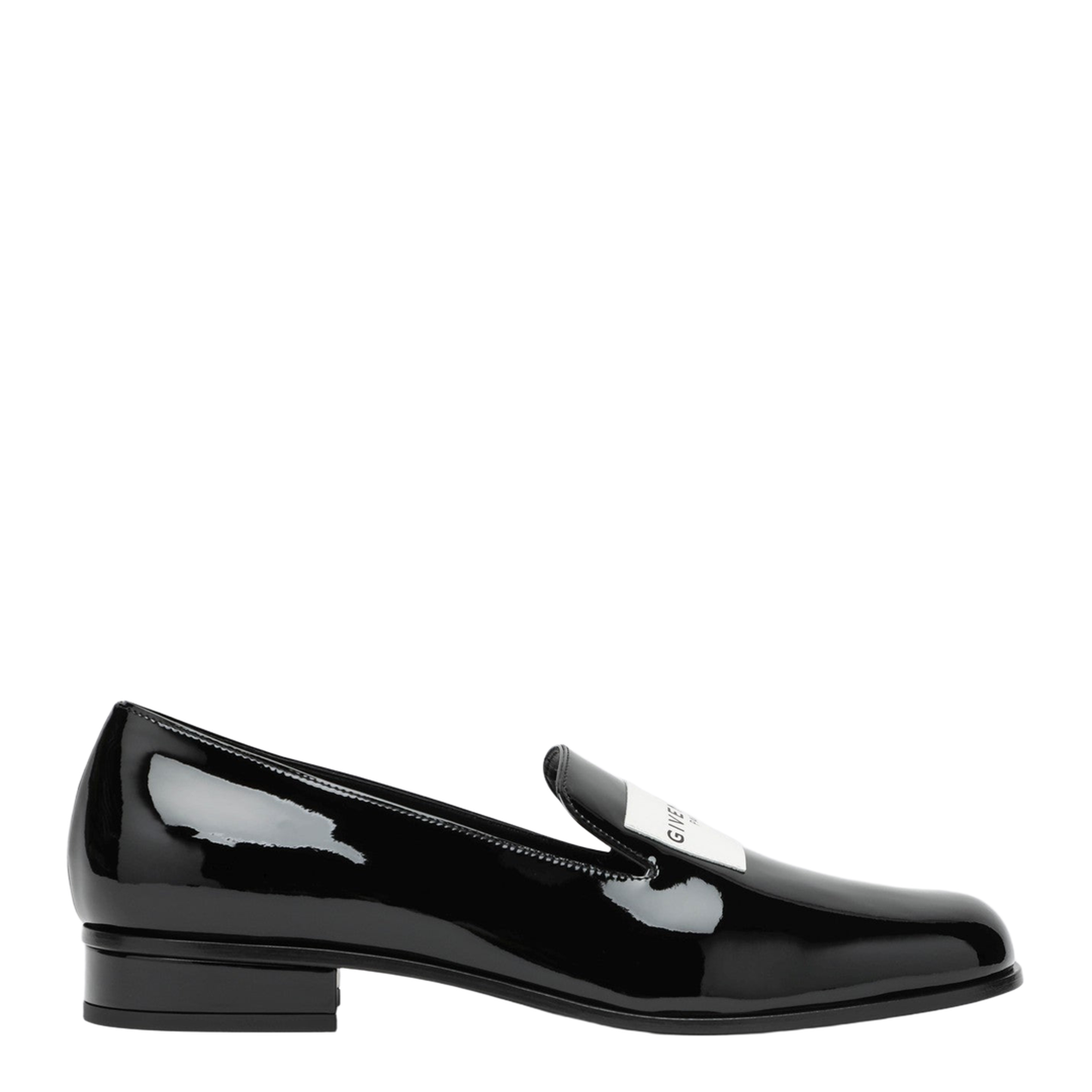 Black Patent Leather Tuxedo Loafers