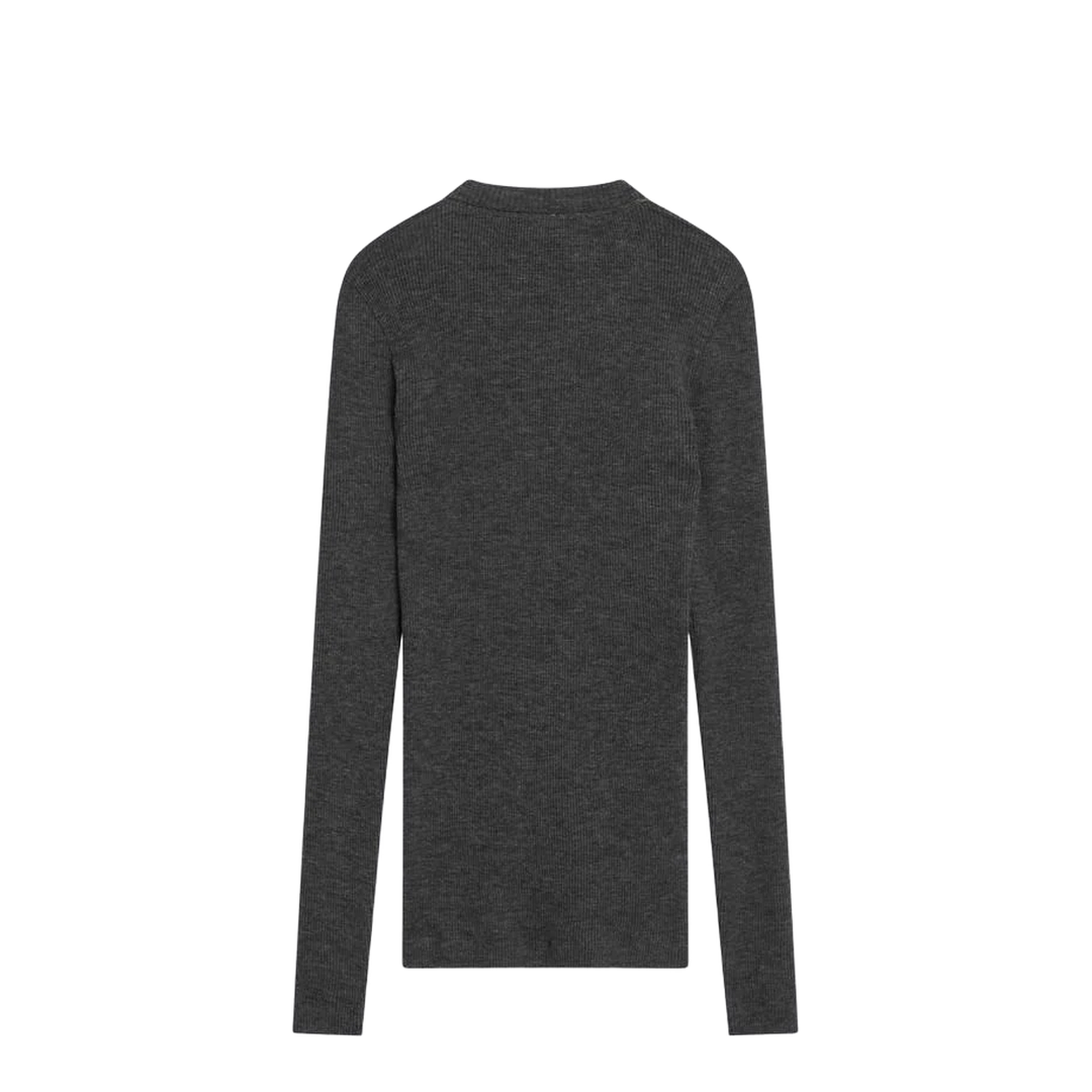 Dark Ribbed Wool Sweater