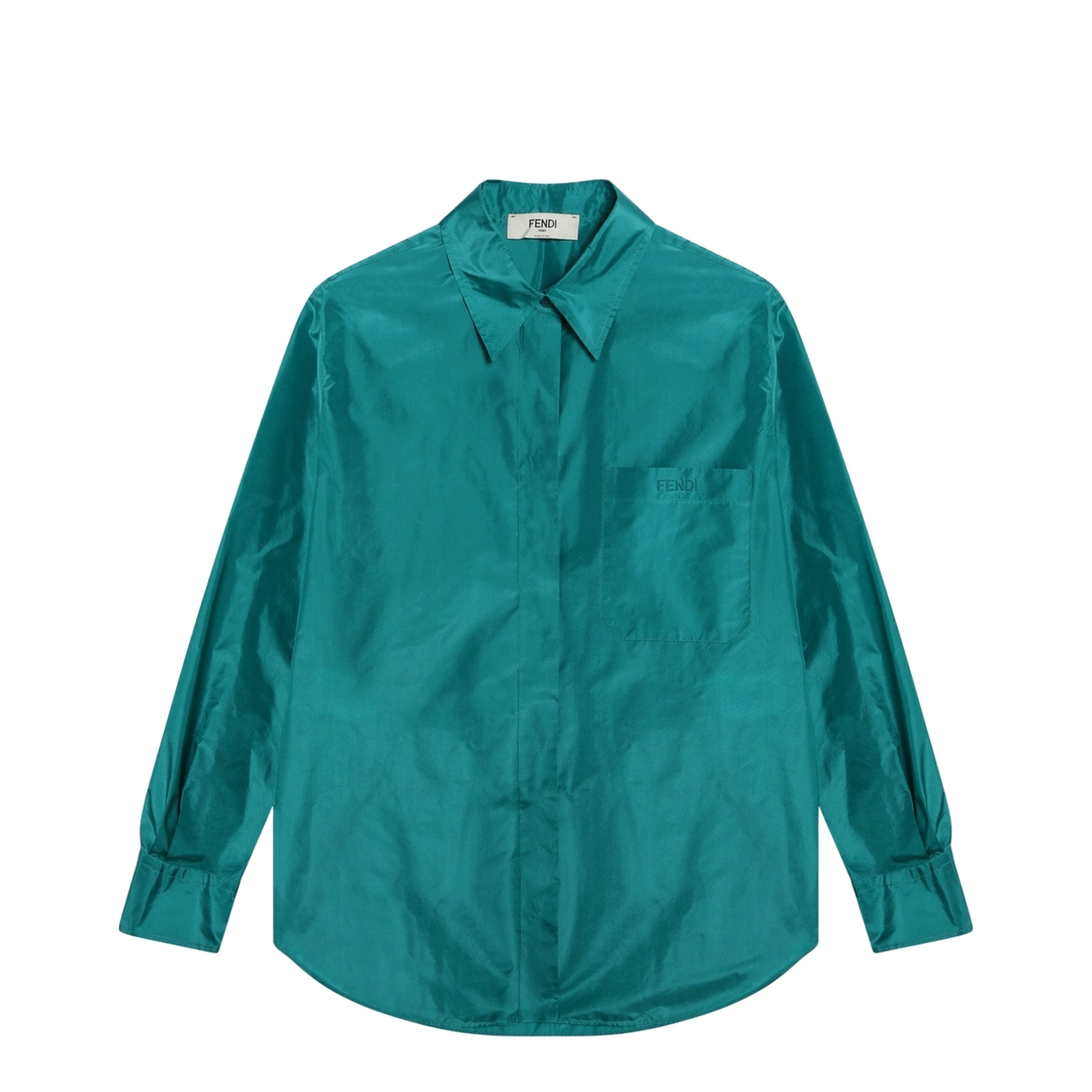 Jade Green Silk Shirt