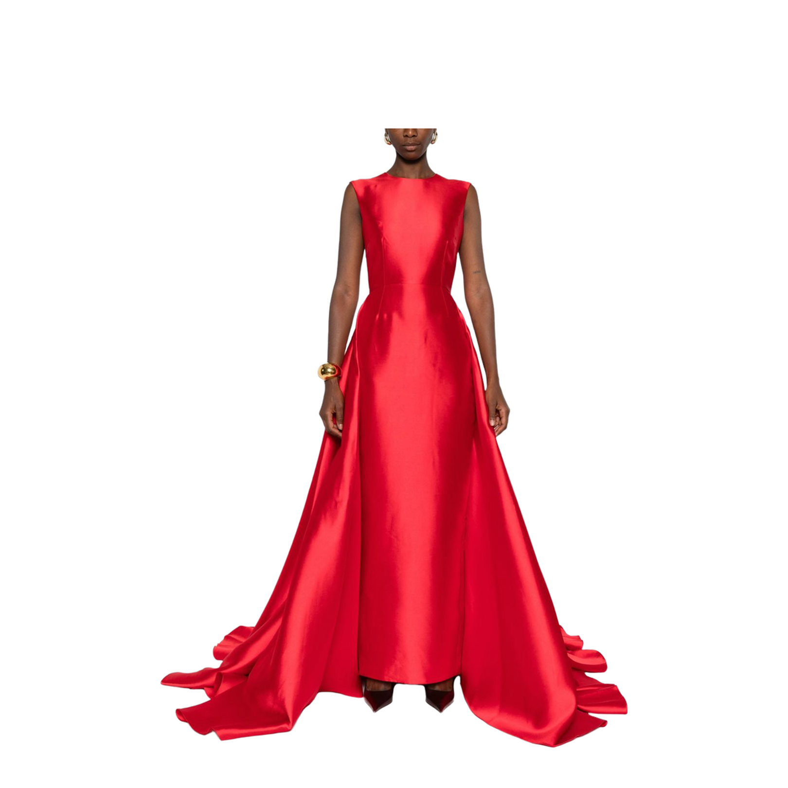 Ruby Red Floor-Length Maxi Dress