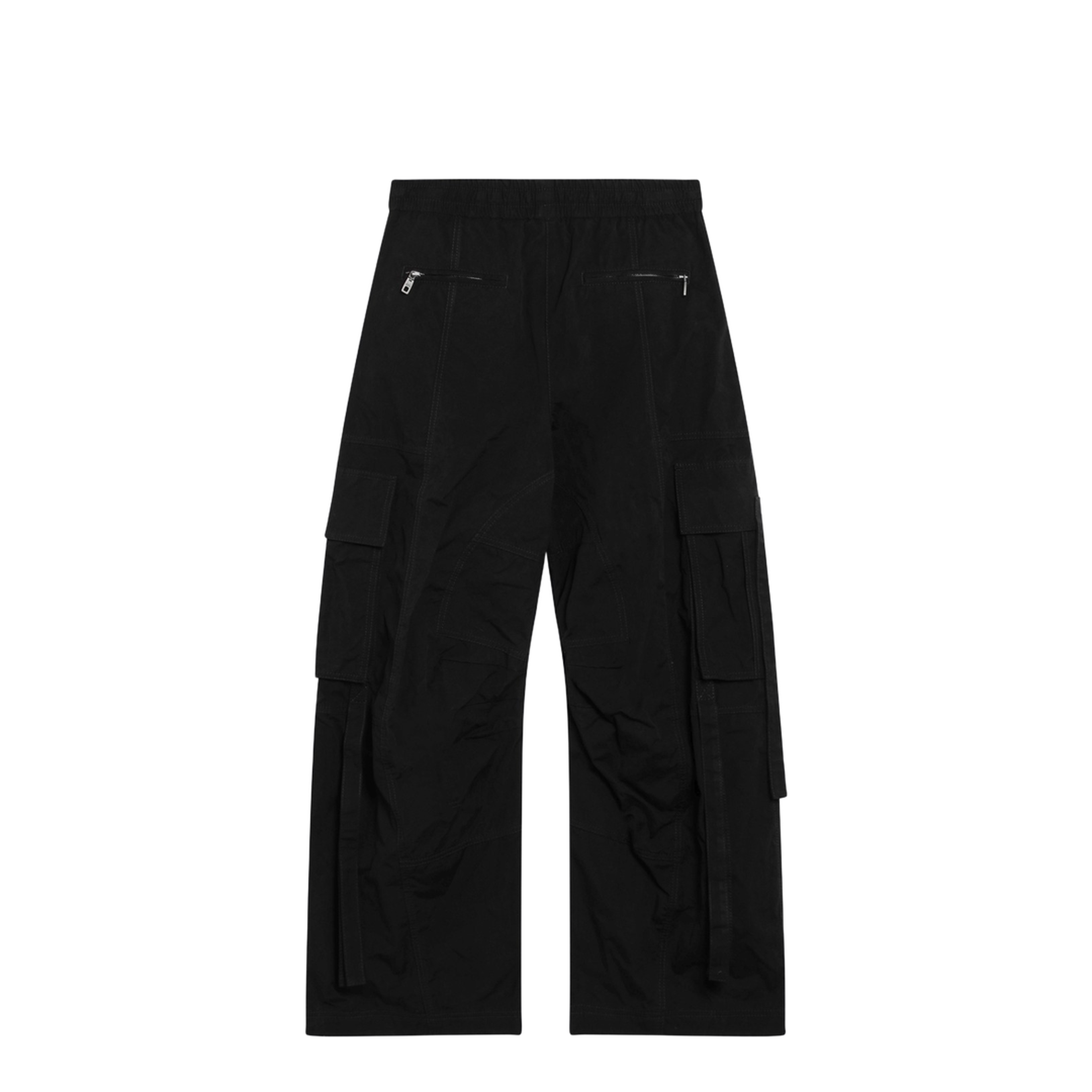 Waxed Faille Cargo Pants in Black