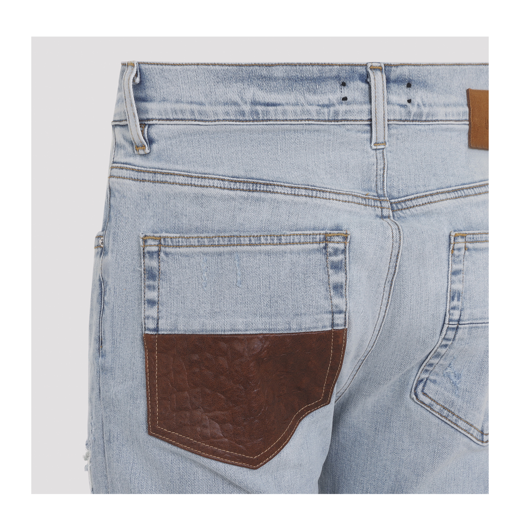 MAYFEYR - Amiri - Crochet Leather Mx1 Jeans - AMBMJE1057