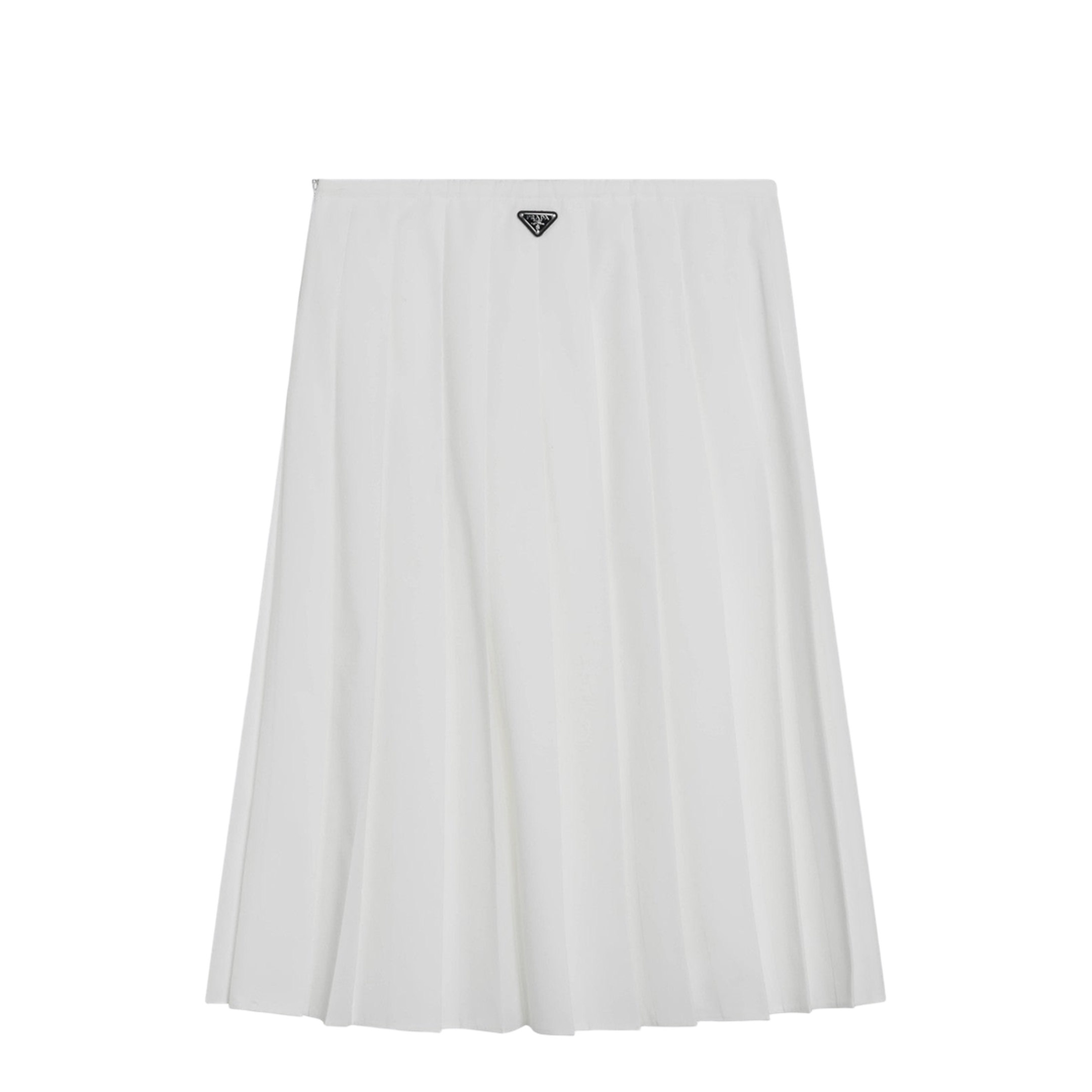 White Tiered Midi Skirt