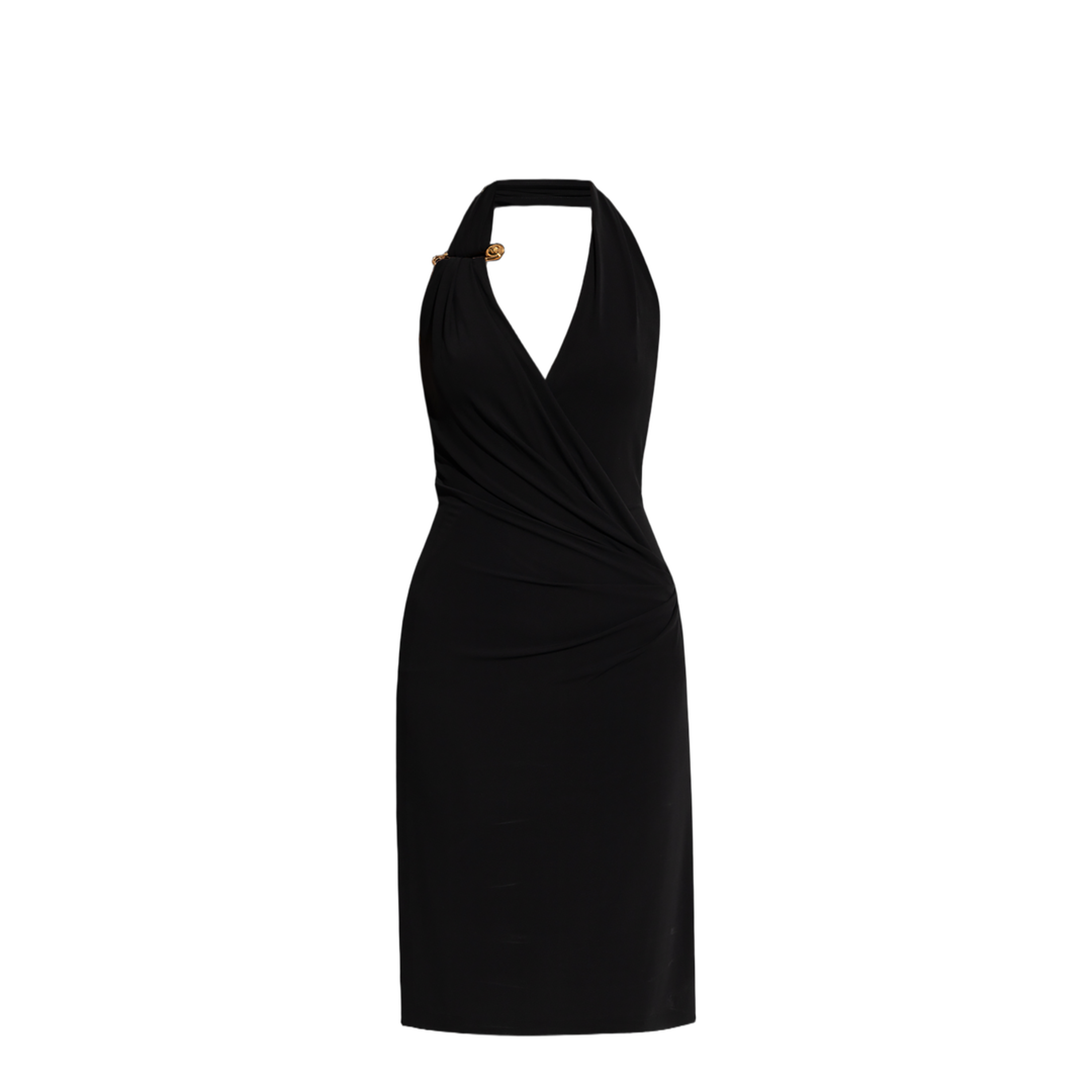 Midi Halterneck Crepe Dress
