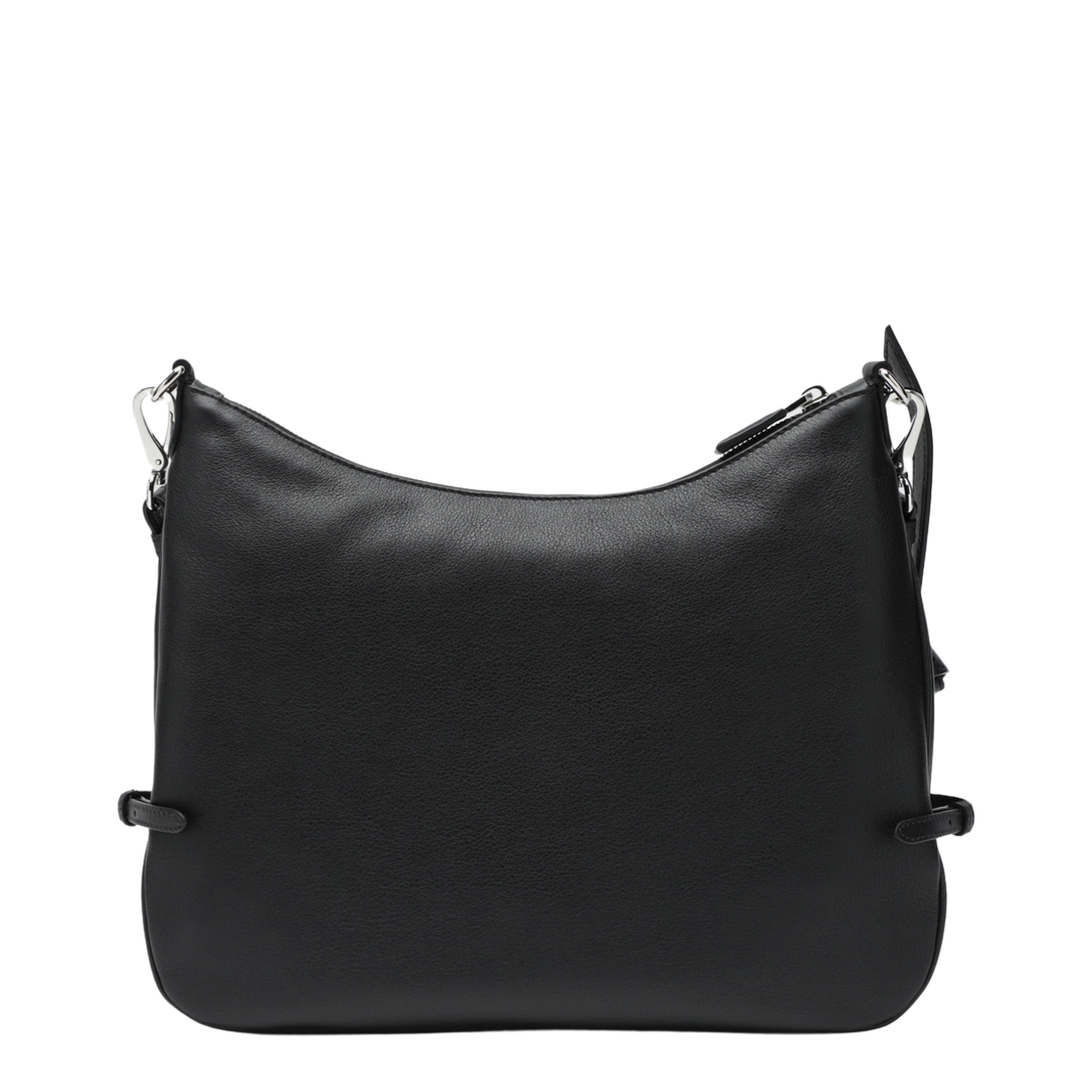 Fold Large Black Leather Bag