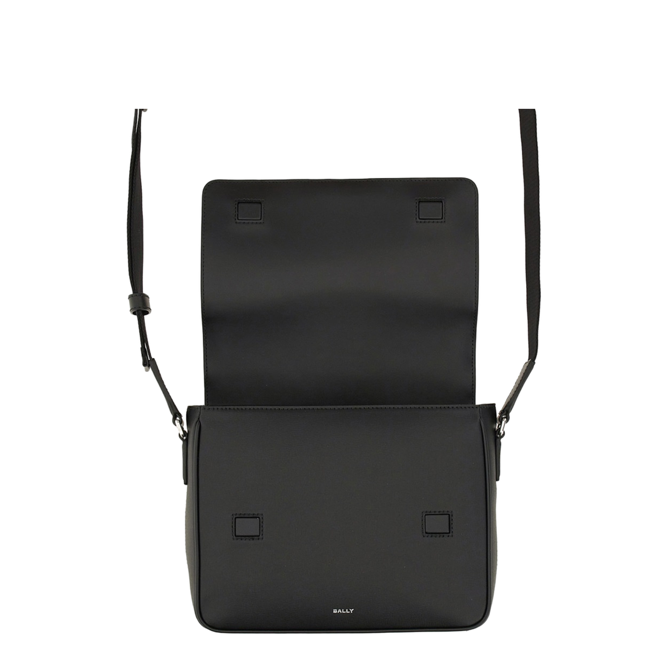 Mythos Recycled Bovine Leather Crossbody Bag - Black