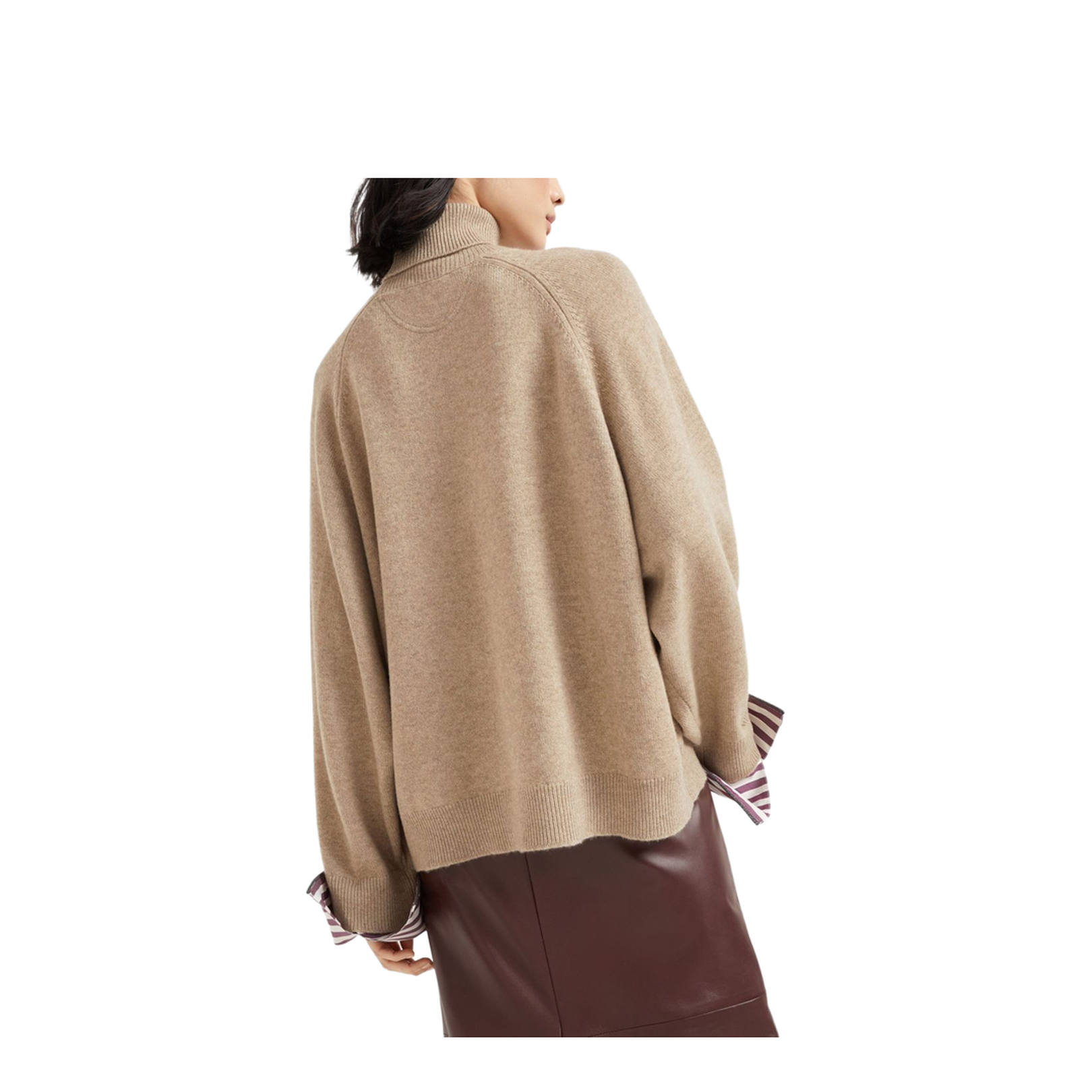 Light Brown Cashmere Turtle-neck