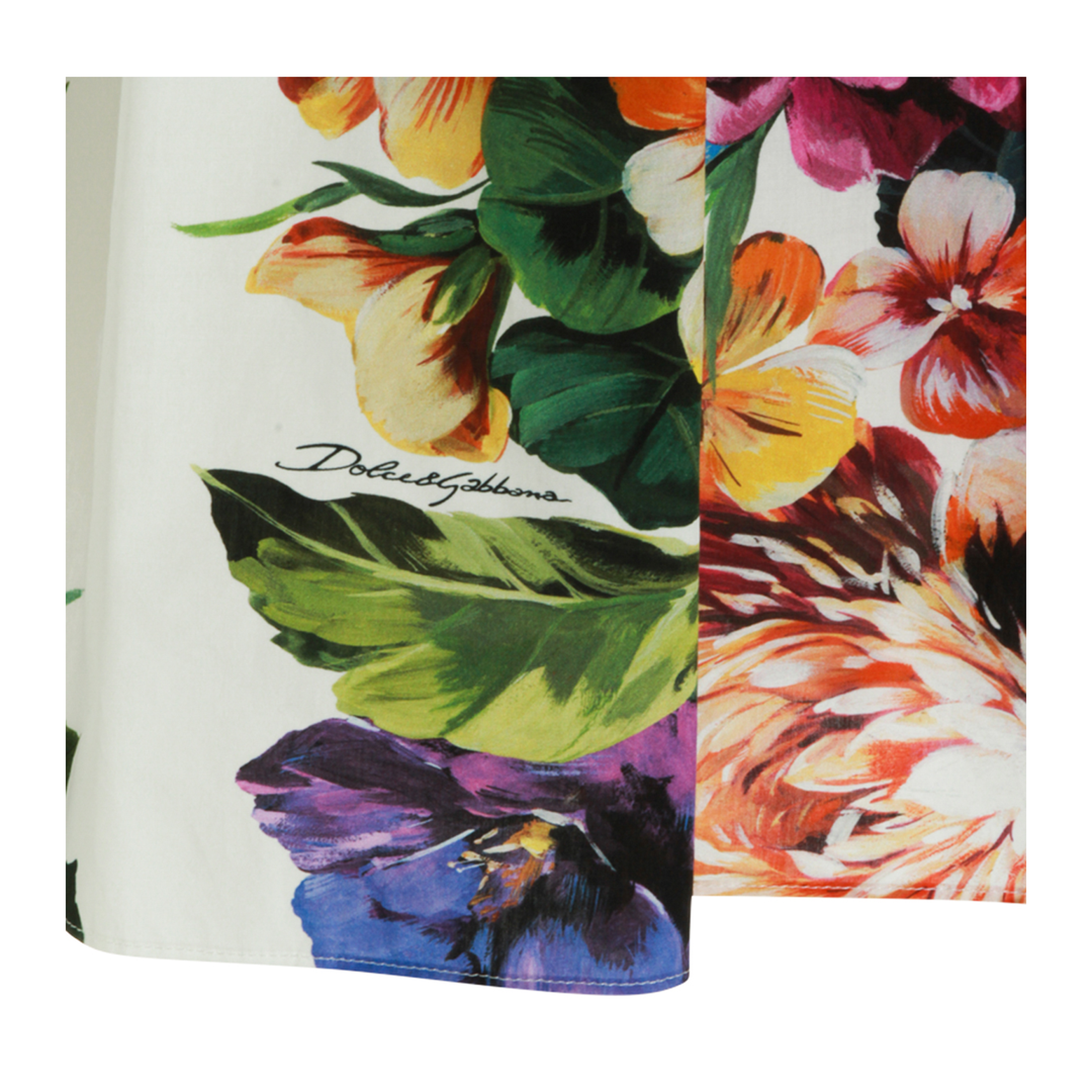 Bouquet Print Poplin Dress