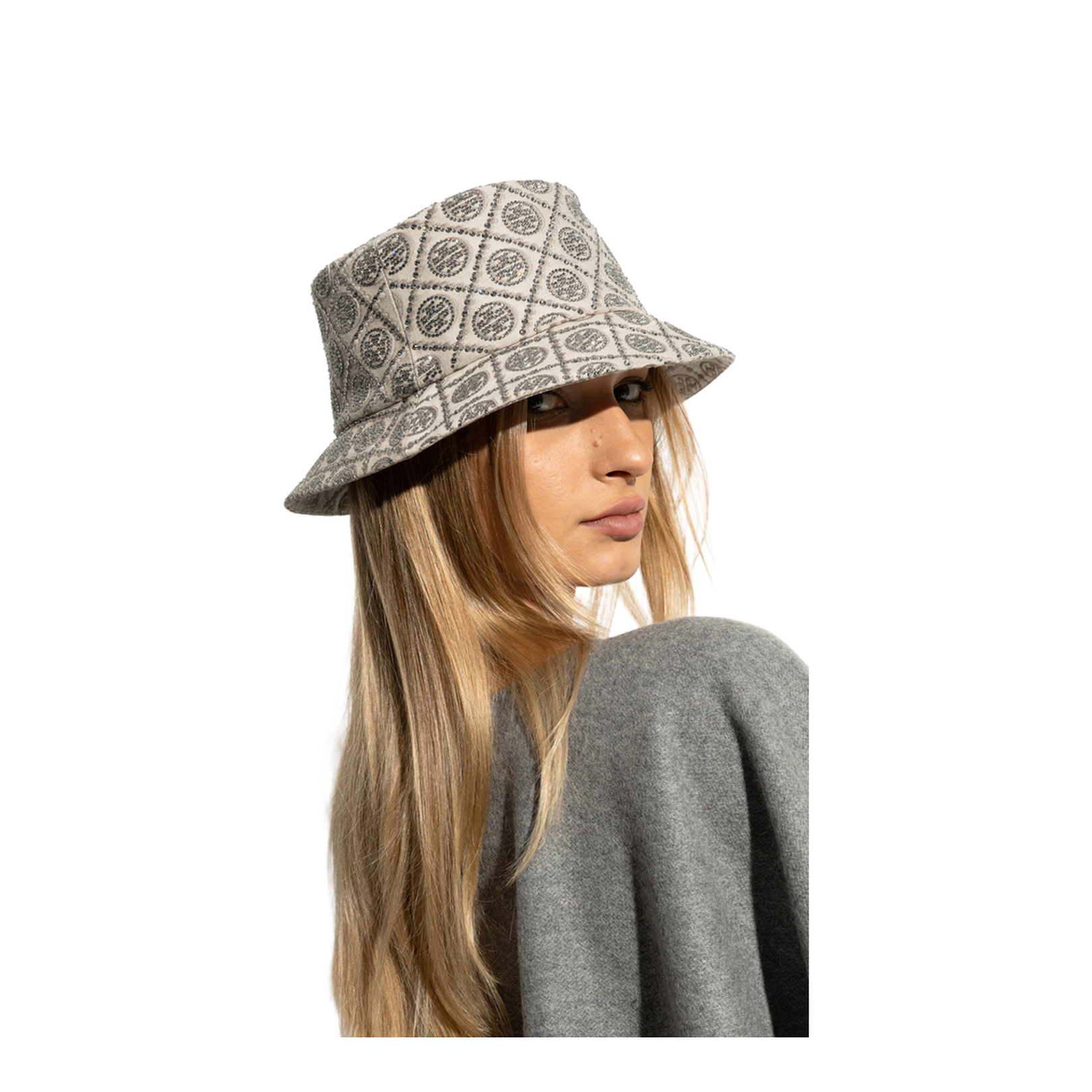 Hat with Shimmering Appliqués