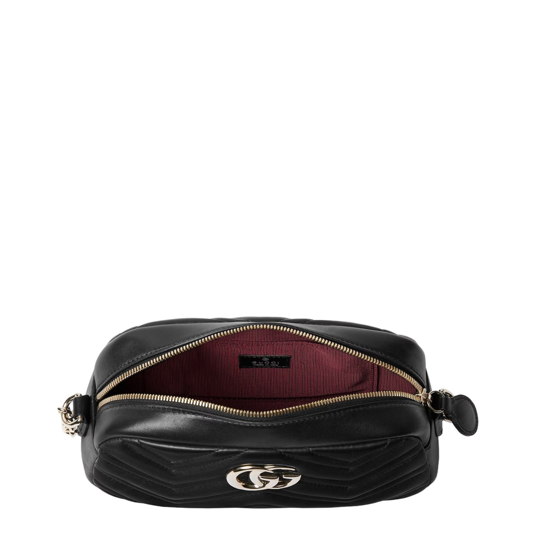 Camera Bag in Black Leather