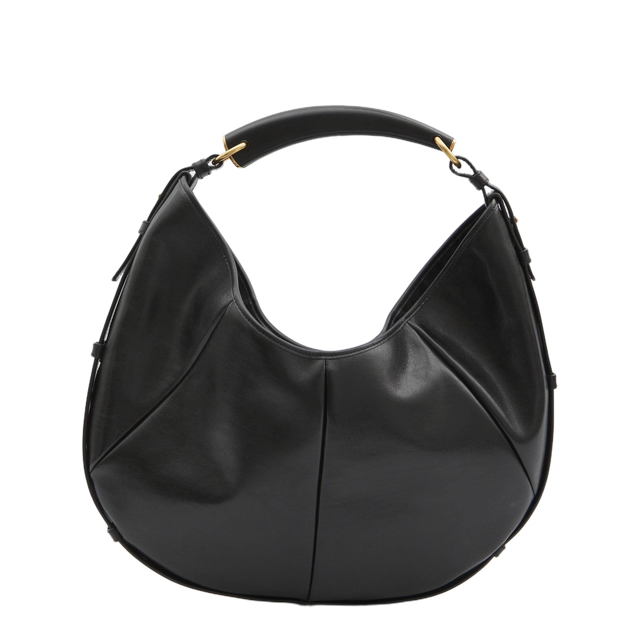 Mombasa Medium Padded Calfskin Hobo Bag - Black