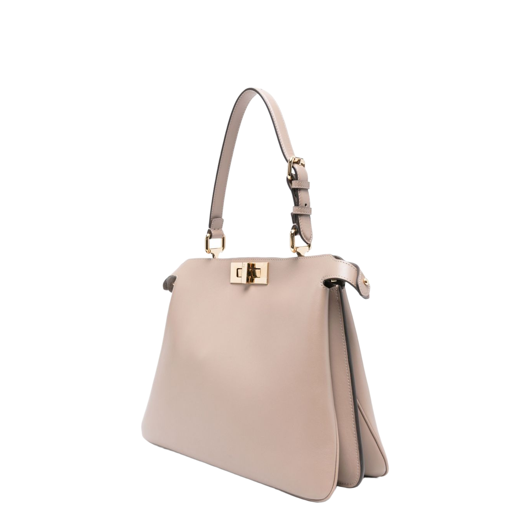 Peekaboo Leather Top Handle Bags - Beige