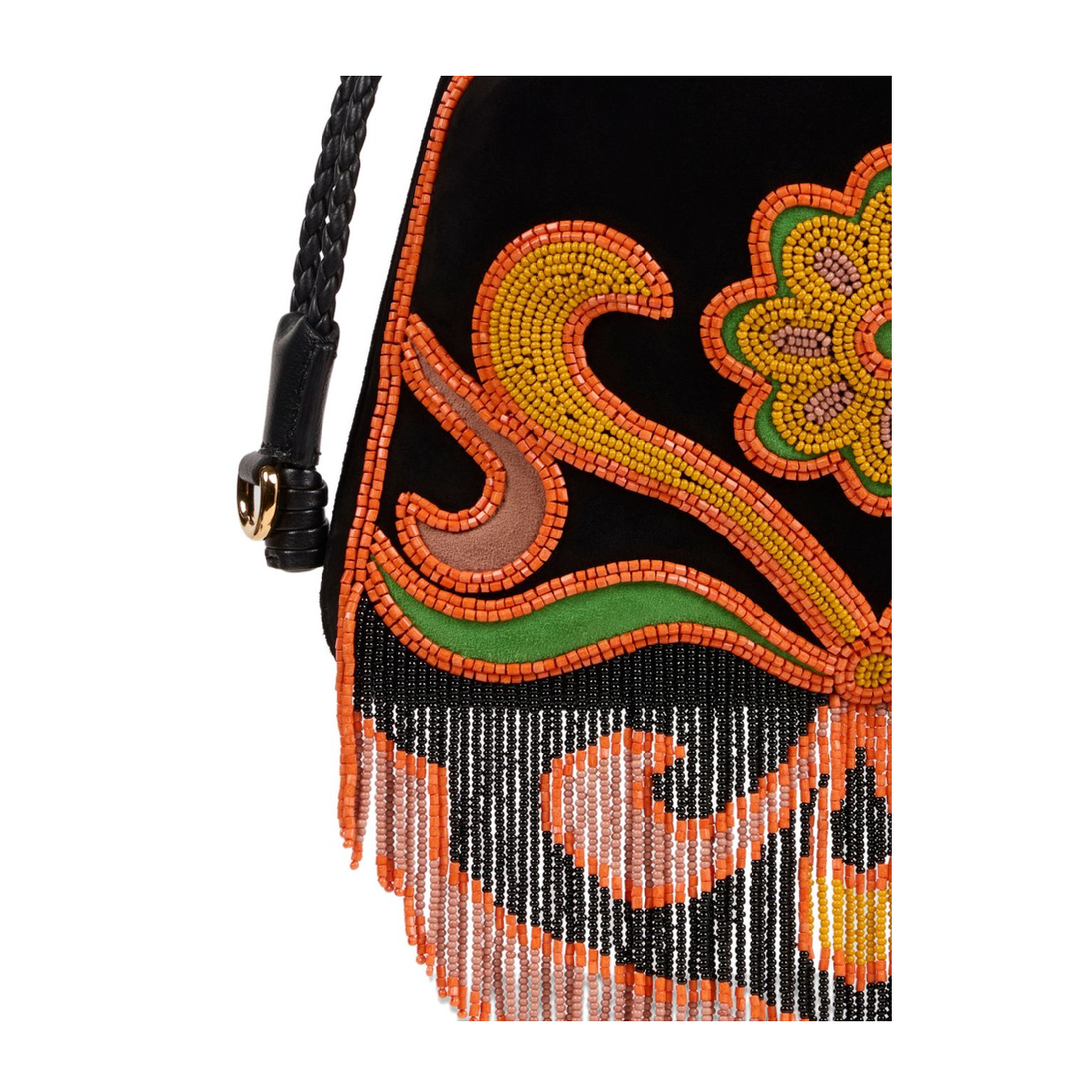 Small Kalispera Suede Bucket Bag - Black