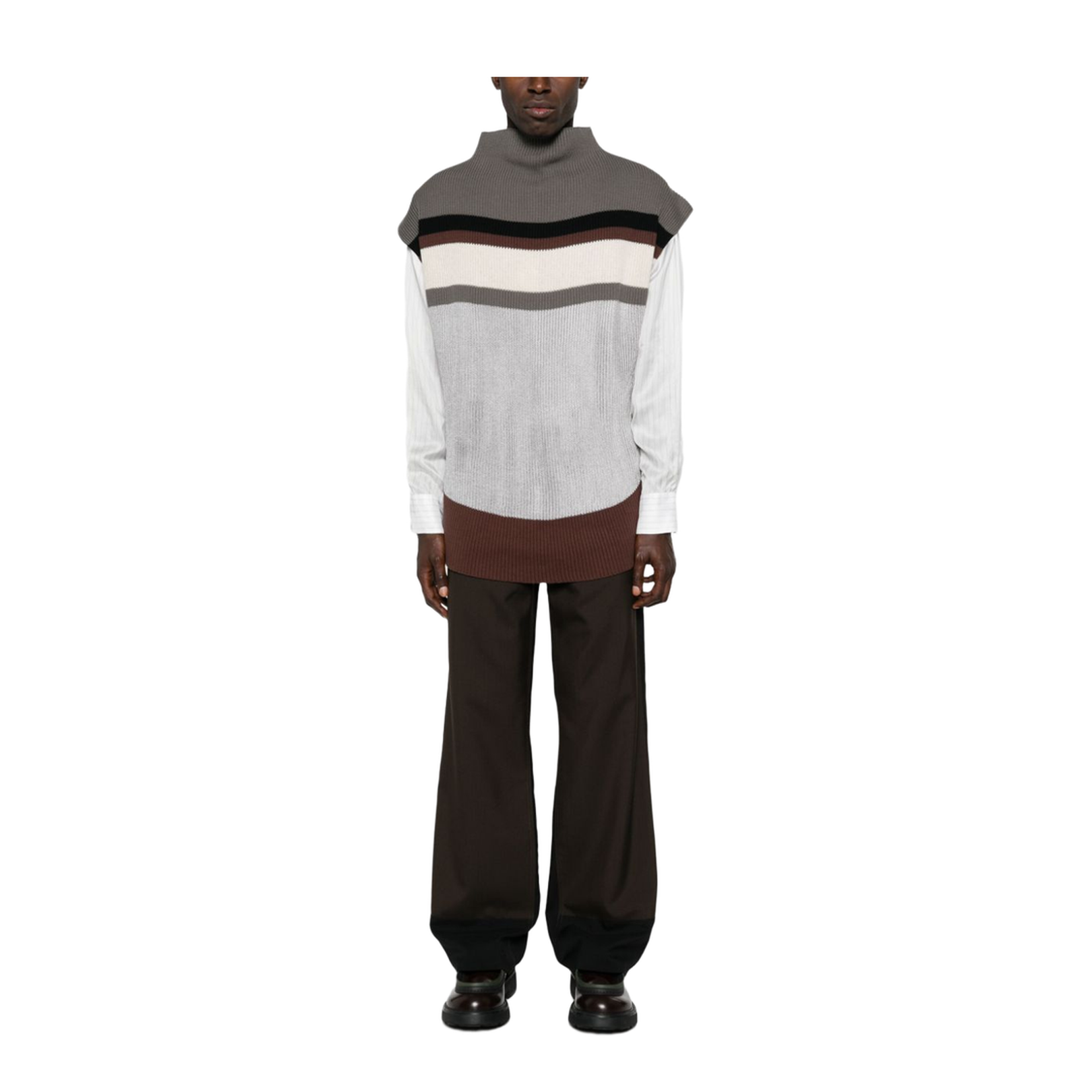 Two-Tone Wool Trousers