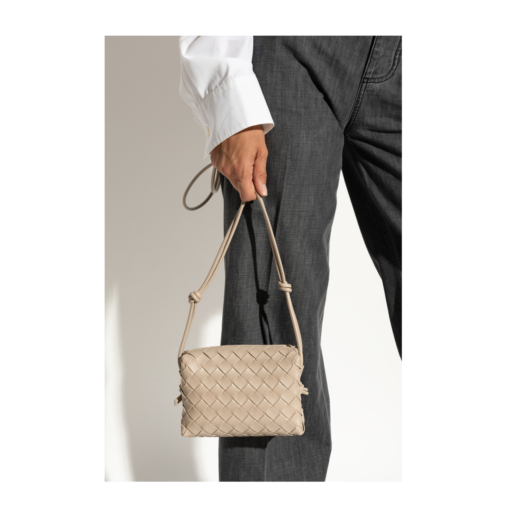 Loop Mini Leather Crossbody Bag In Multi