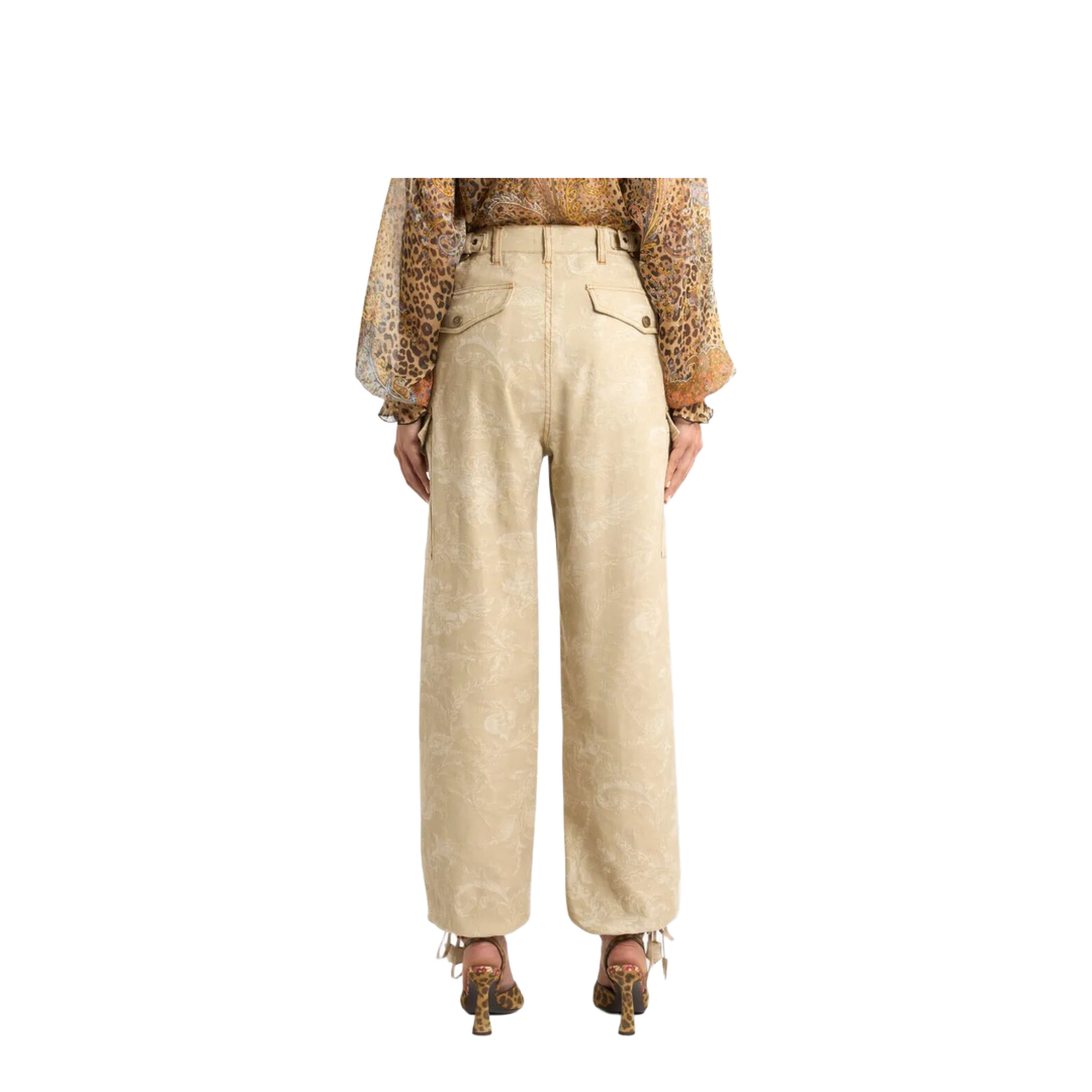 MAYFEYR - Etro - Floral Jacquard Canvas Cargo Trousers - WRNB003399TJEK7