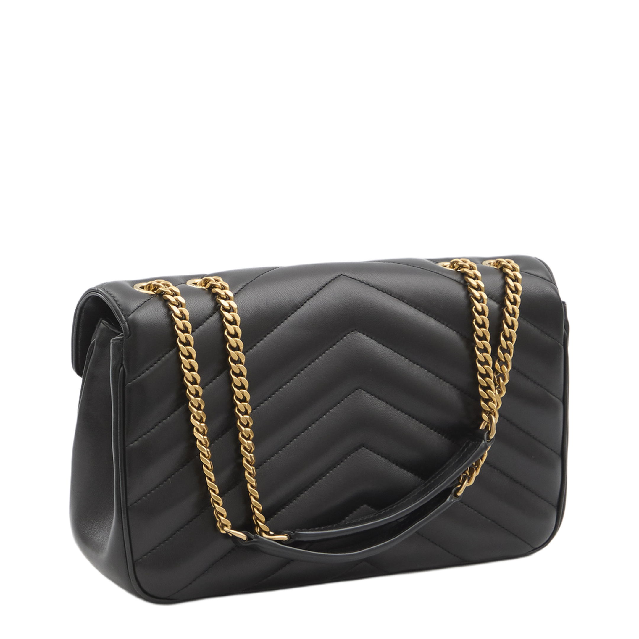 LOULOU Matelassé Lambskin Medium Shoulder Bags - Black