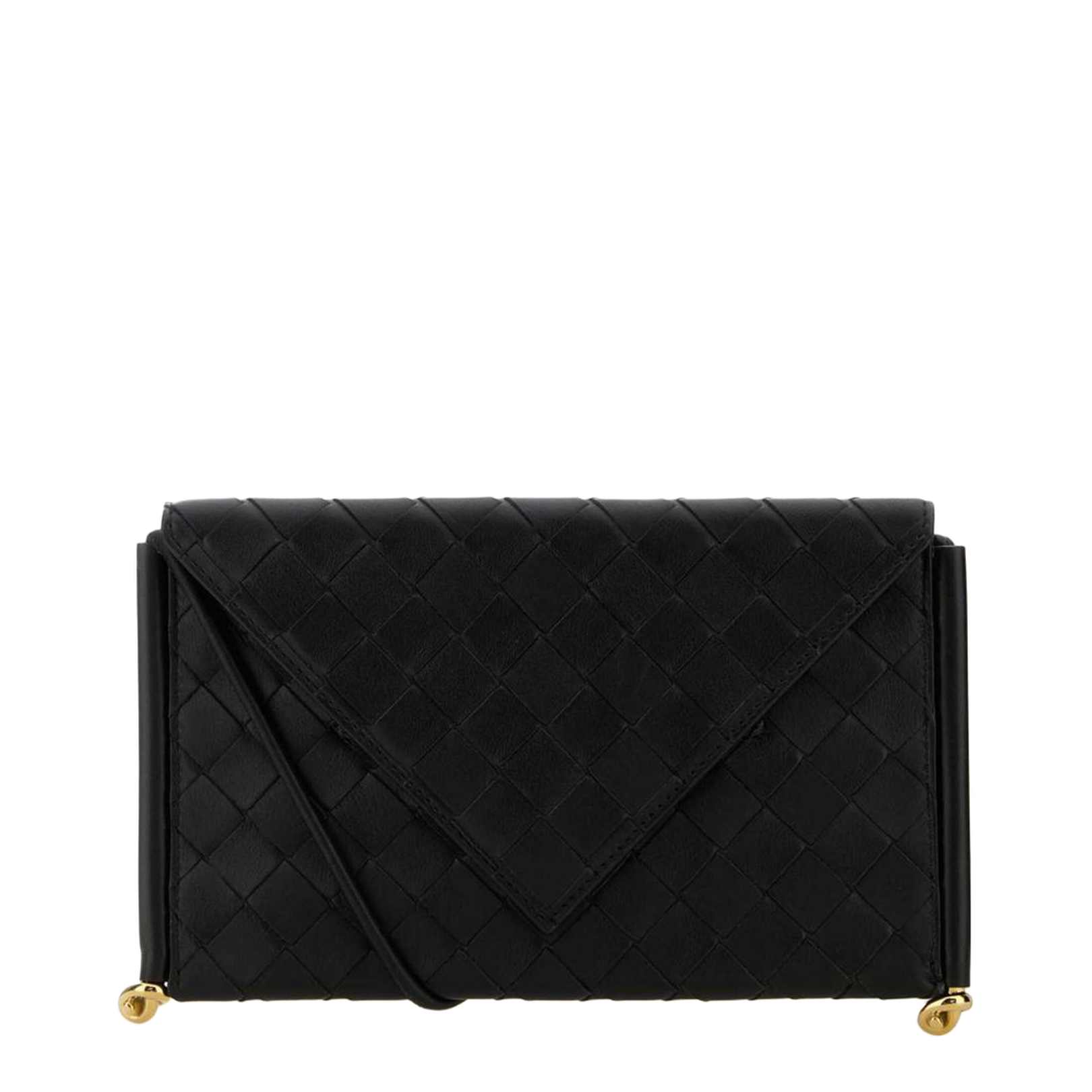 Solstice Small Leather Clutch Bags - Black