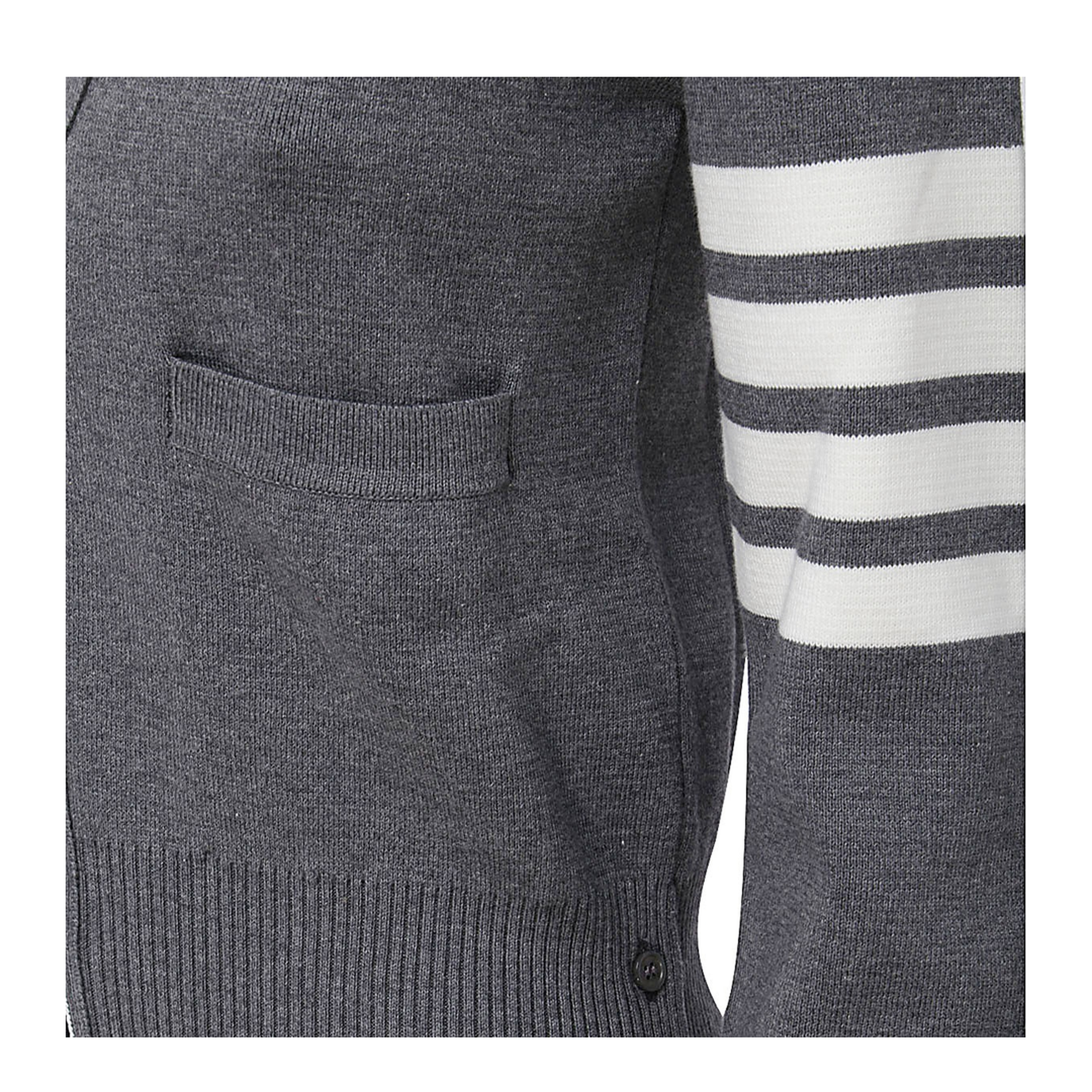 Wool 4 Bar V Neck Cardigan