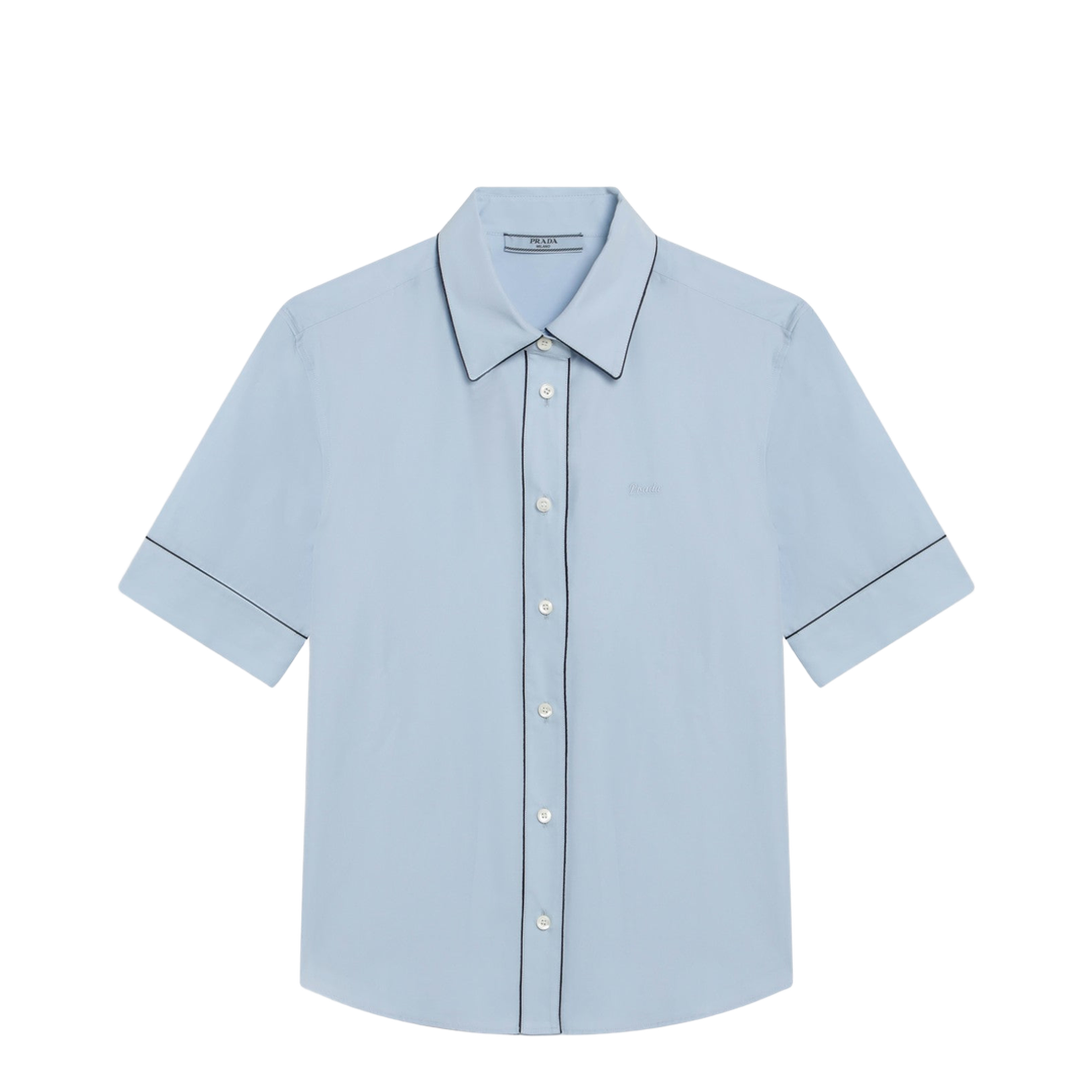 Sky-blue cotton shirt