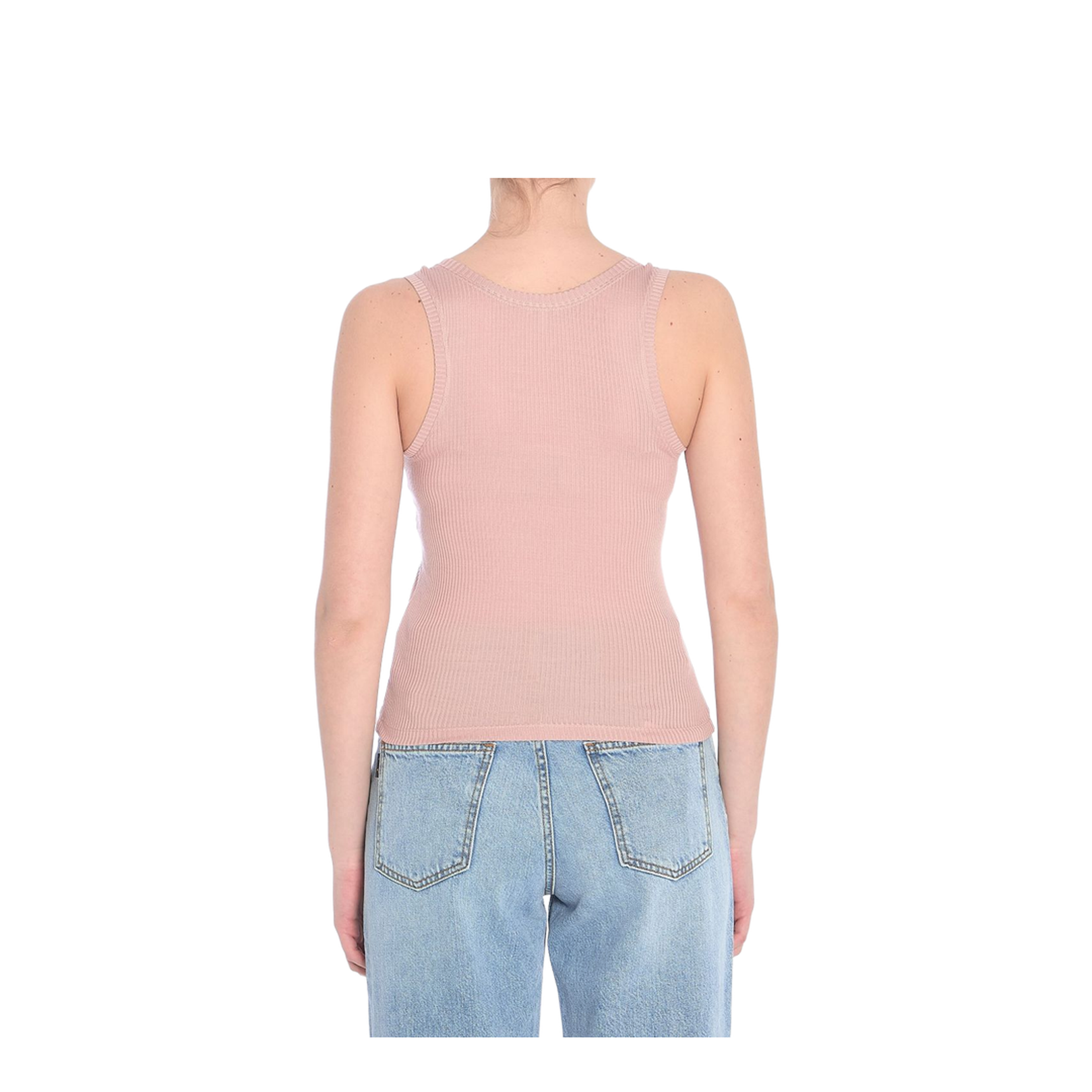Anagram Tank Top in Silk Pink