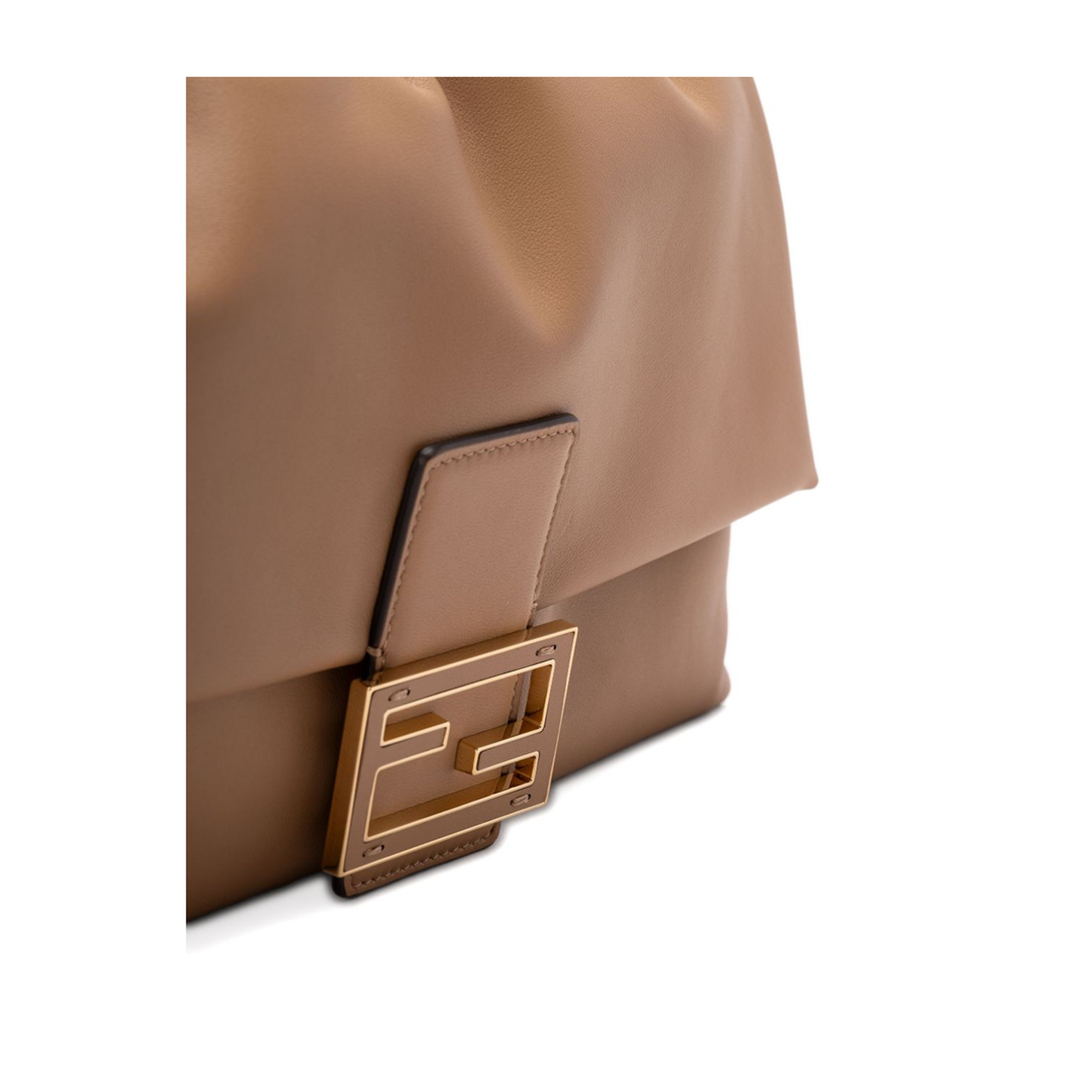 Baguette Large Leather Top Handle Bags - Brown