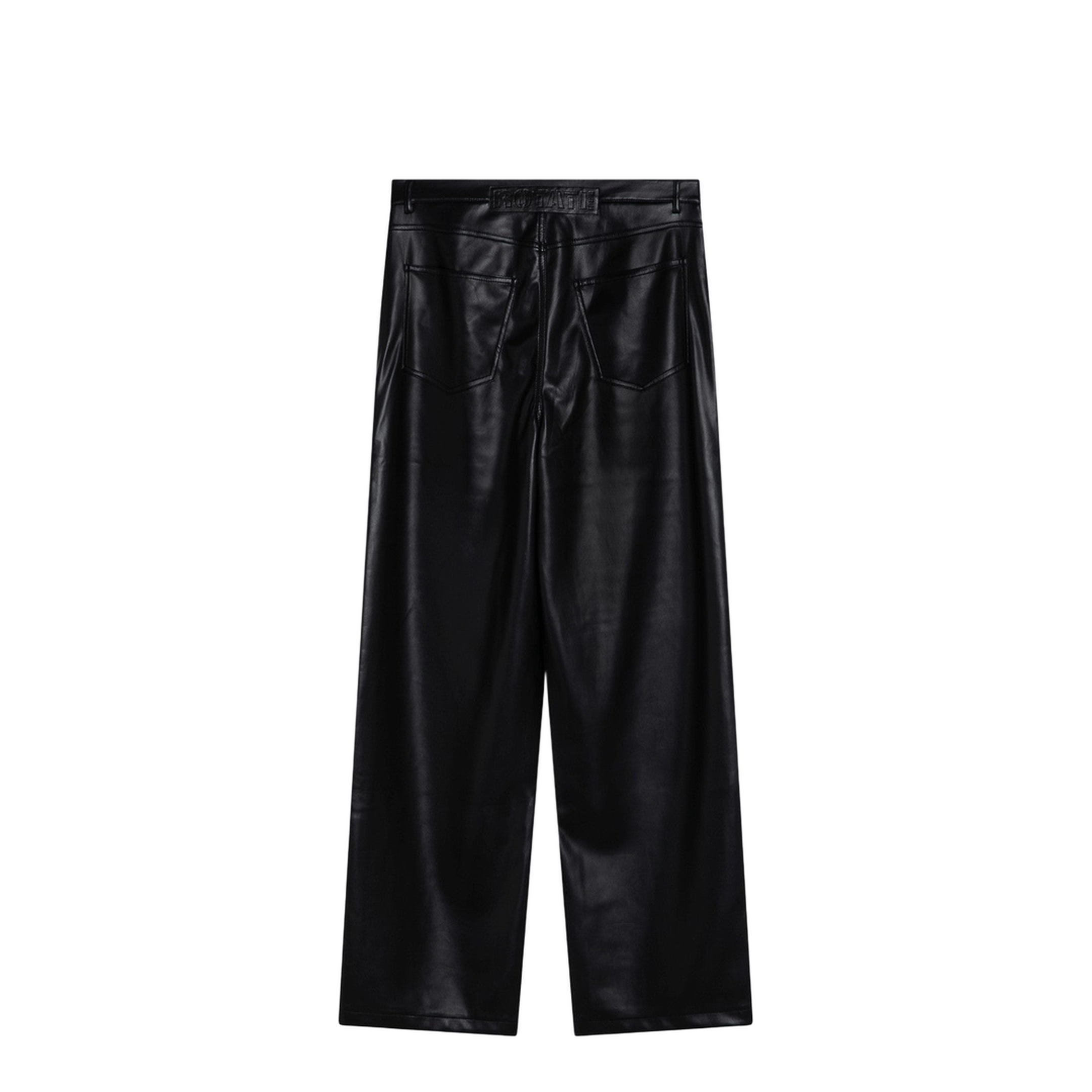 Black Faux Leather Trousers