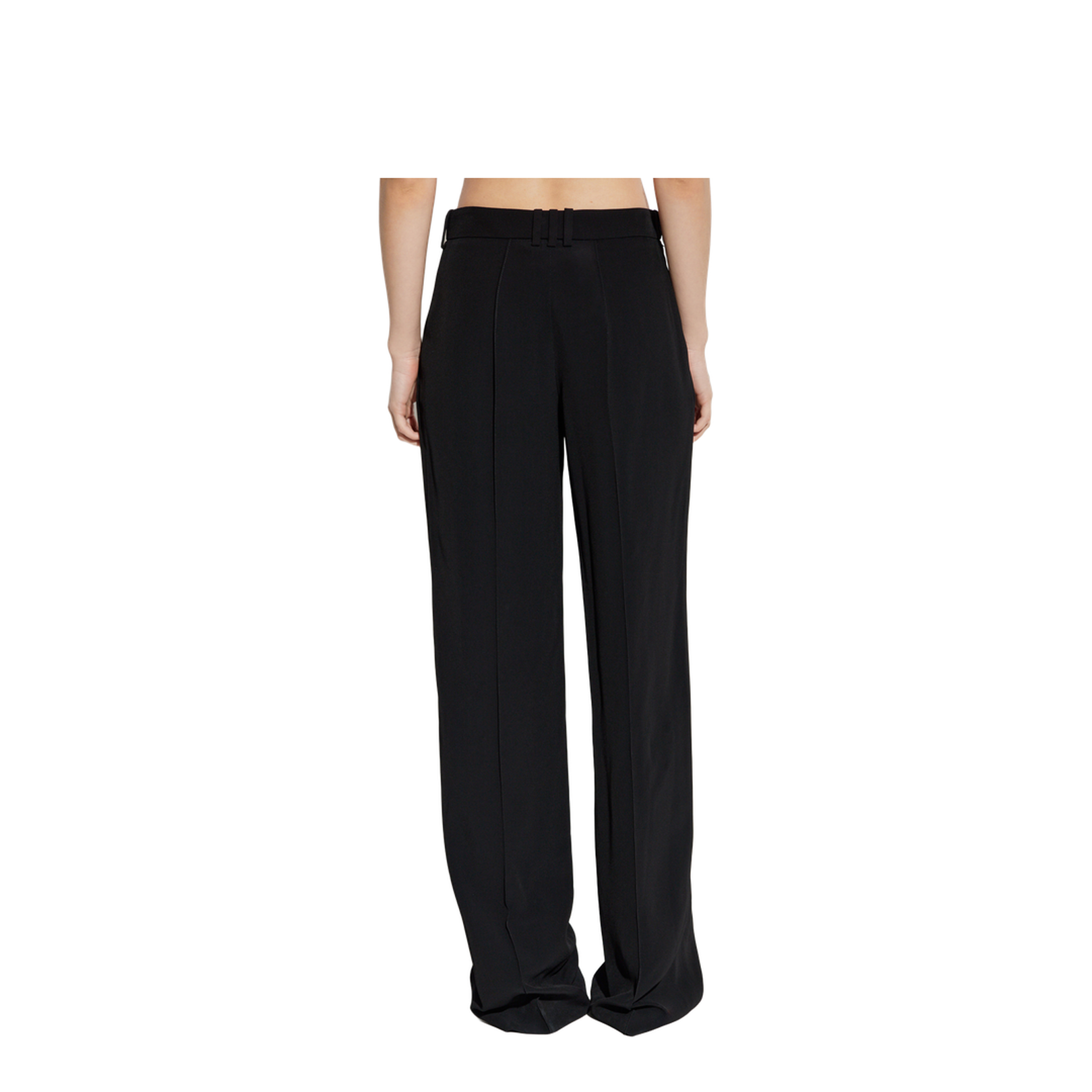 Crepe Straight-Leg Tailored Trousers