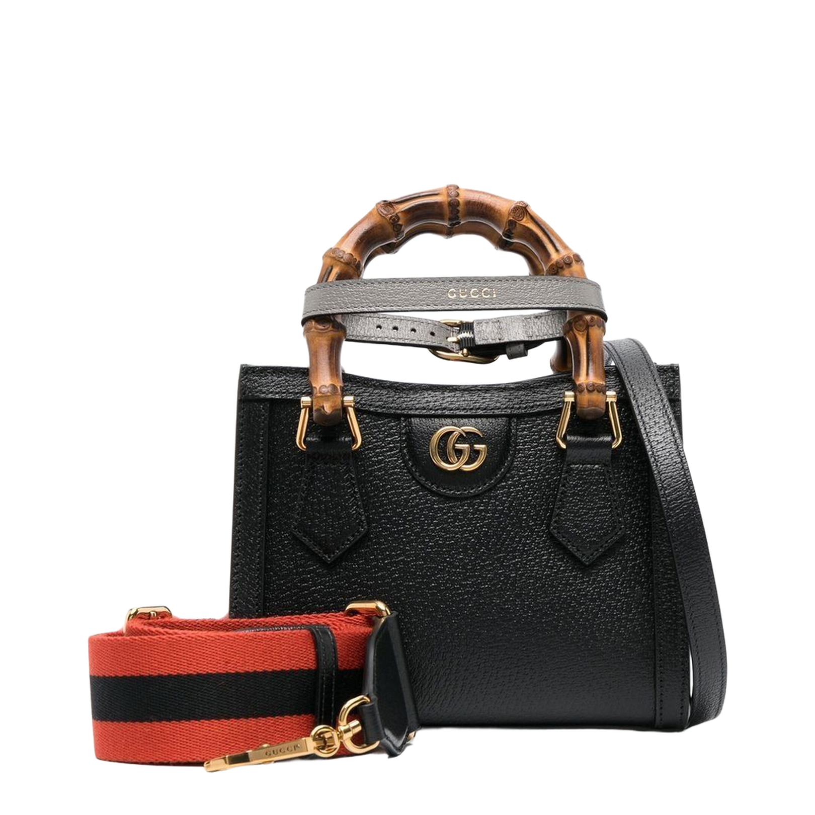 Diana Small Leather Tote Bag - Black
