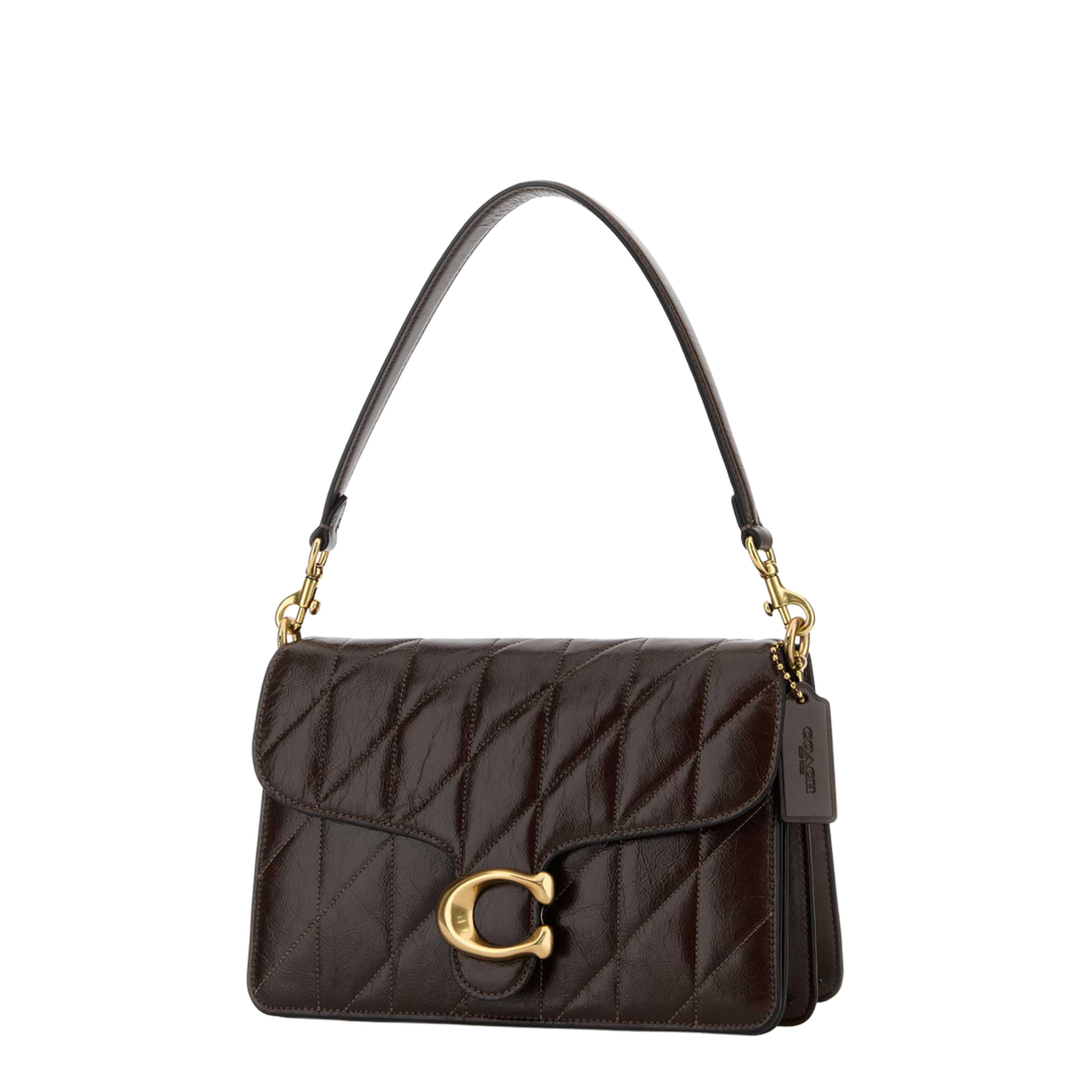 Chocolate Leather Tabby Shoulder Bag