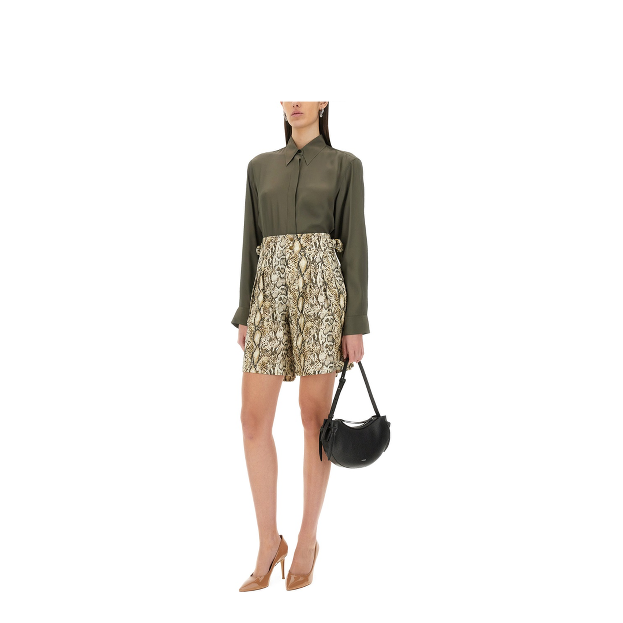 Silk Blend Satin Shirt