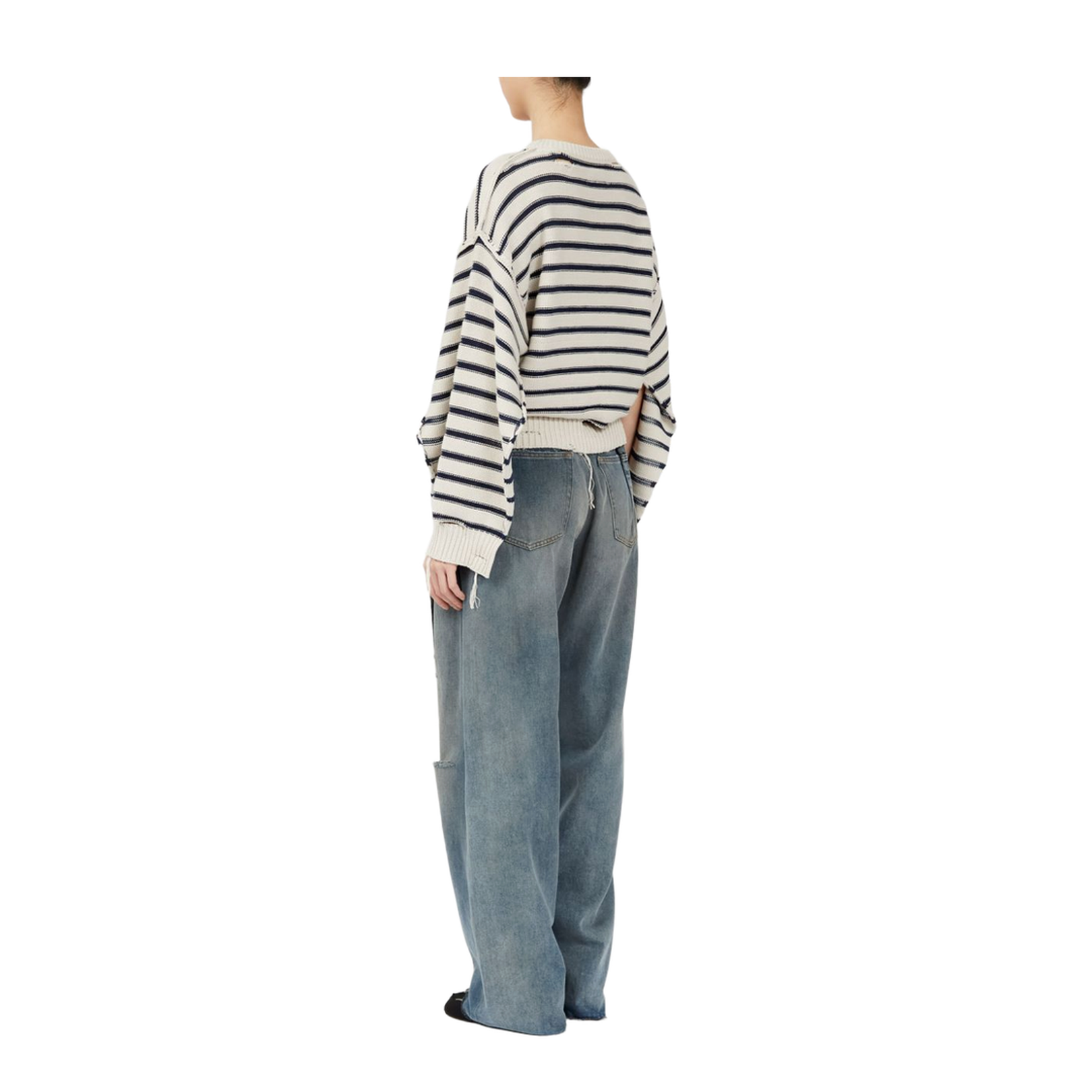 Cotton Knitted Striped Jumper