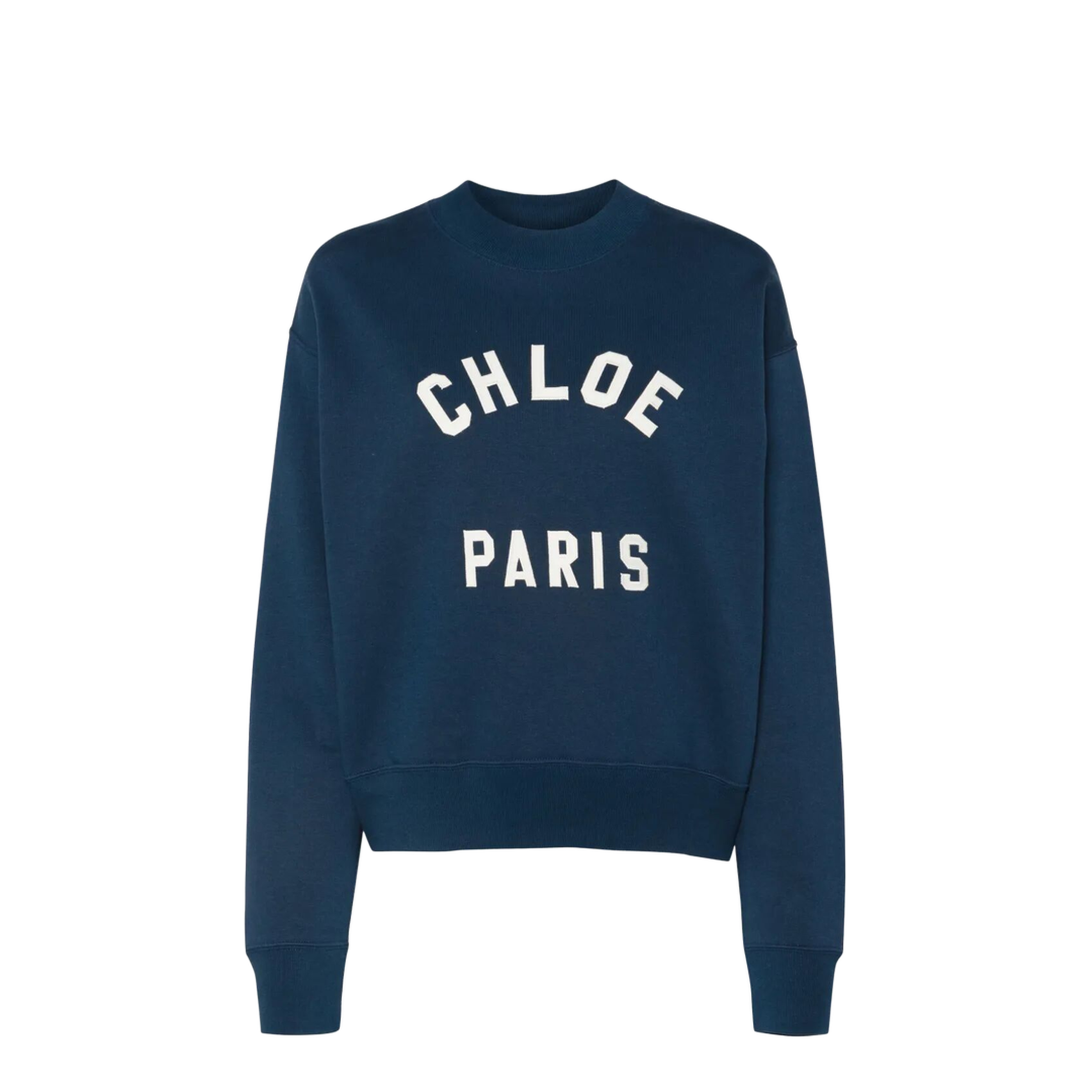 MAYFEYR - Chloè - Mock-Neck Cotton Fleece Logo Sweater - CH24AJH12192