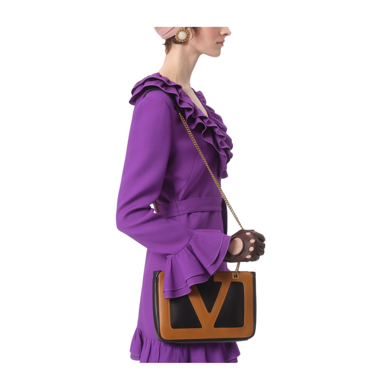 Ruffled Amaranth Purple Dress