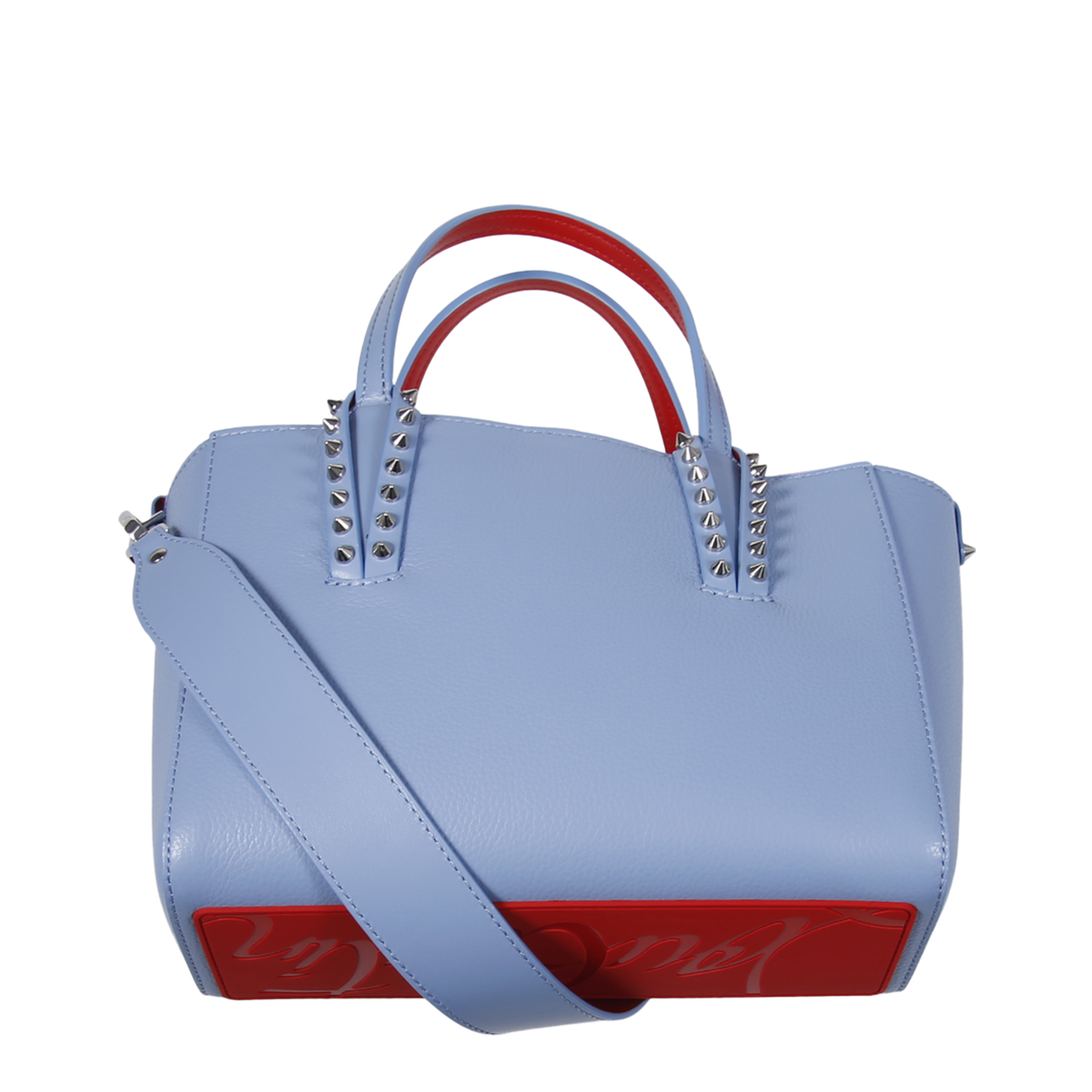 Cabata Studded Leather Crossbody Bag - Blue