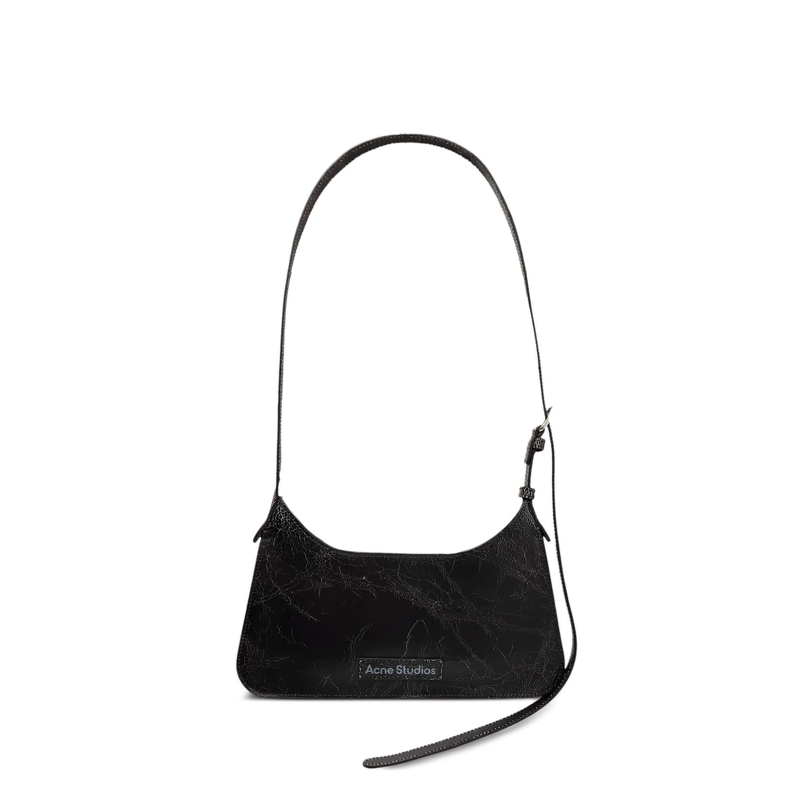 Mini Flat Shoulder Bag - Black