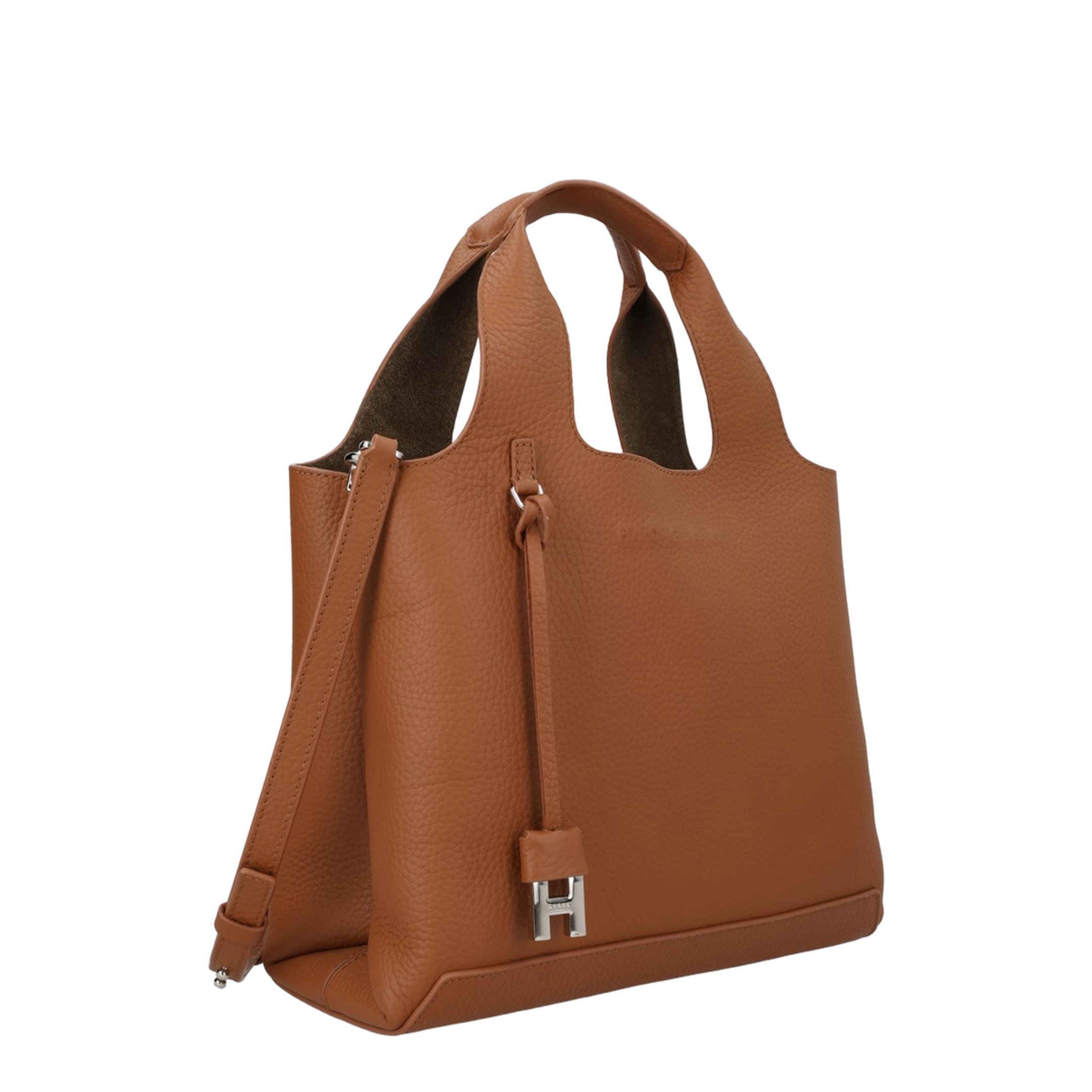 Mini leather tote