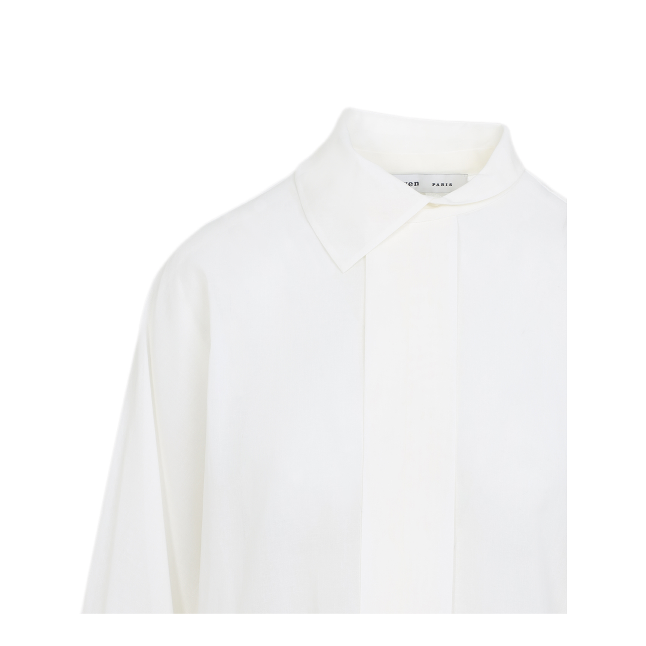 MAYFEYR - CARVEN - Asymmetrical Collar White Cotton Shirt - 6261K21007N002