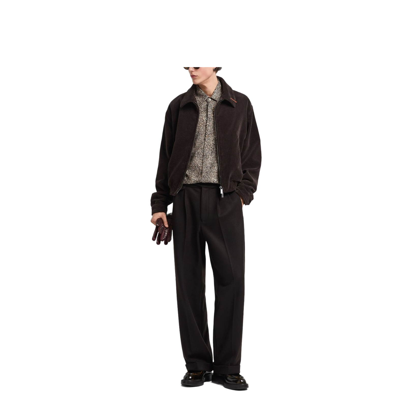 Corduroy Zip-Up Blouson