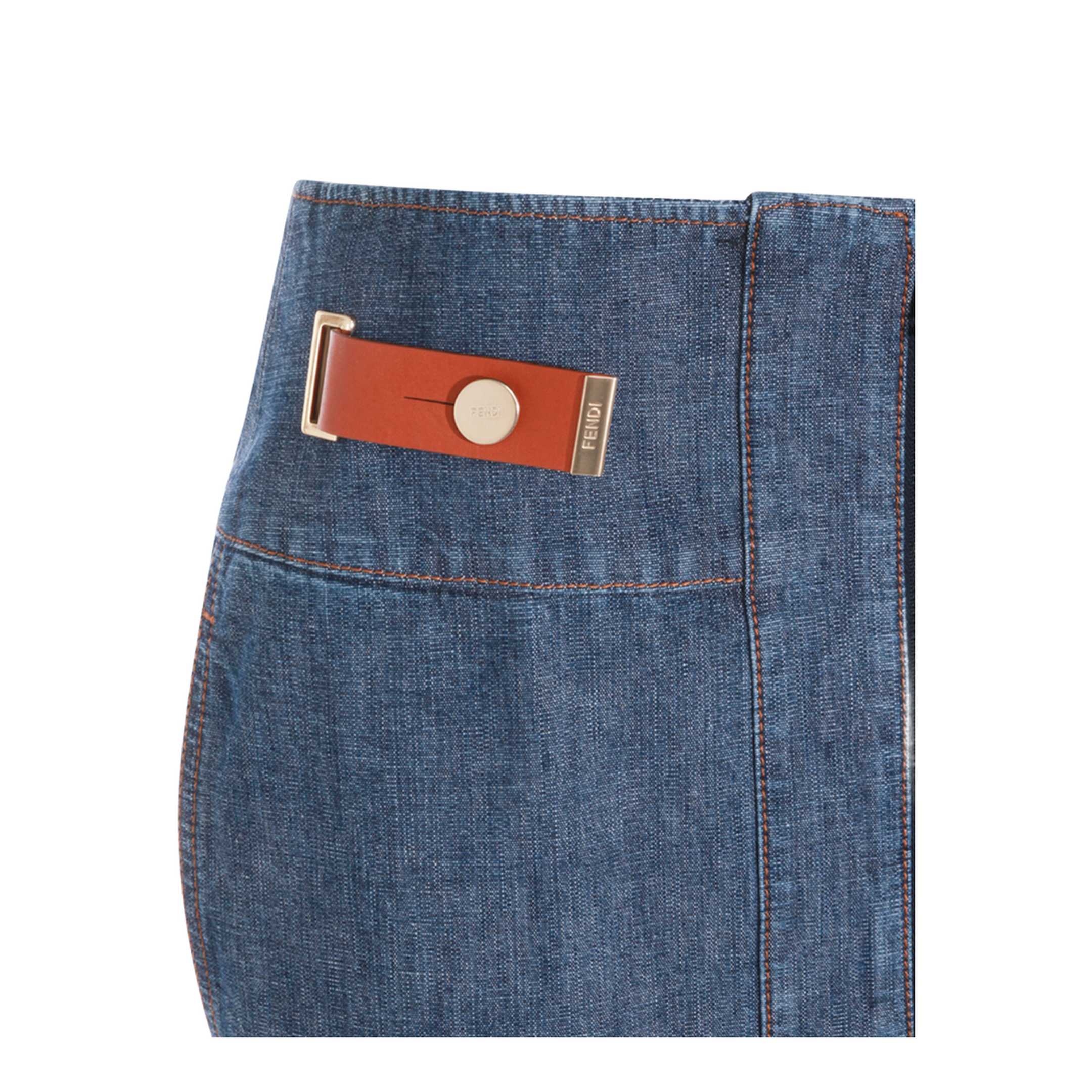 MAYFEYR - Fendi - Denim Skirt Denim Blue - FLQ609AW8HF0QB0
